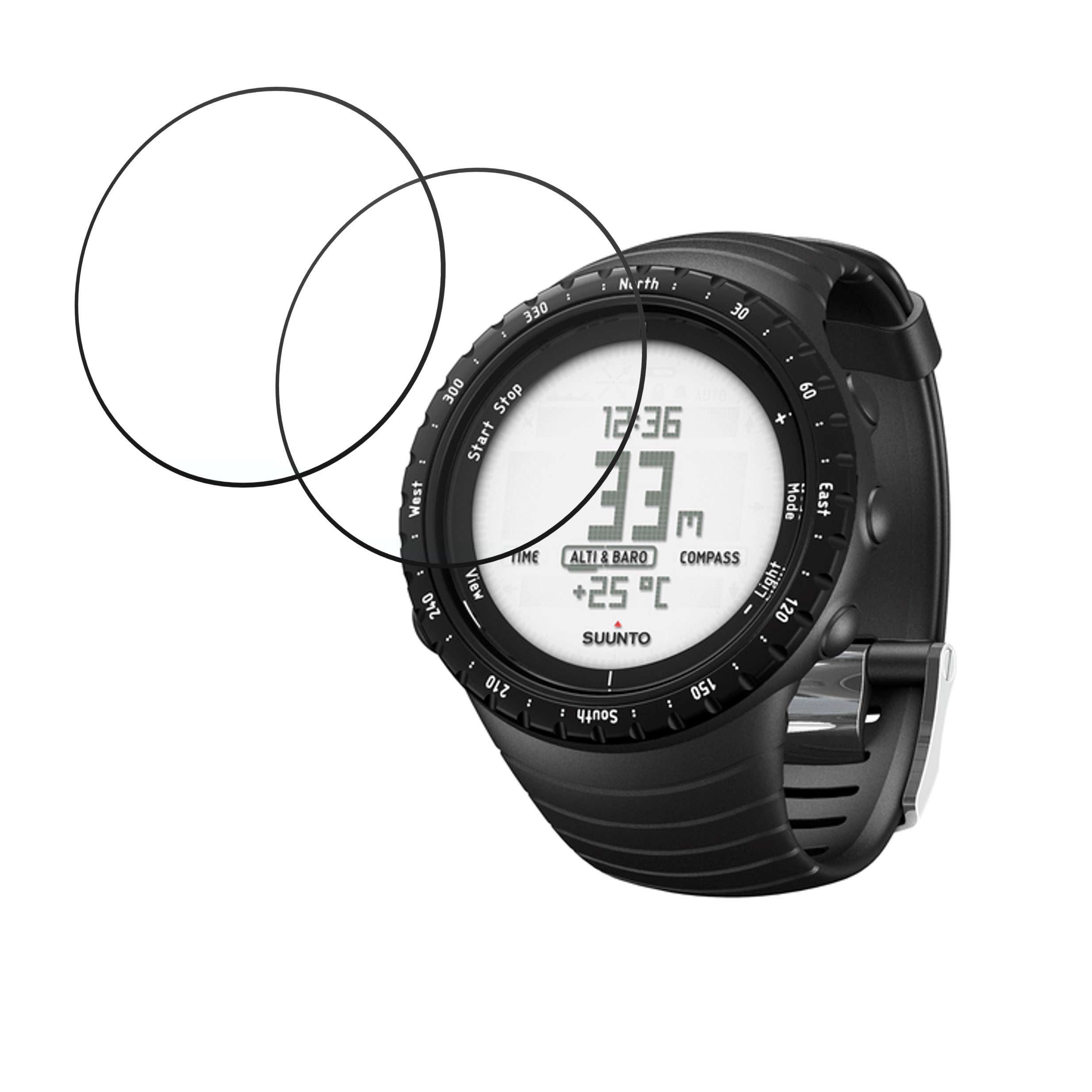 Suunto Core (Regular Black) Smartwatch Screen Protector 9H Protective Compatible Flexible