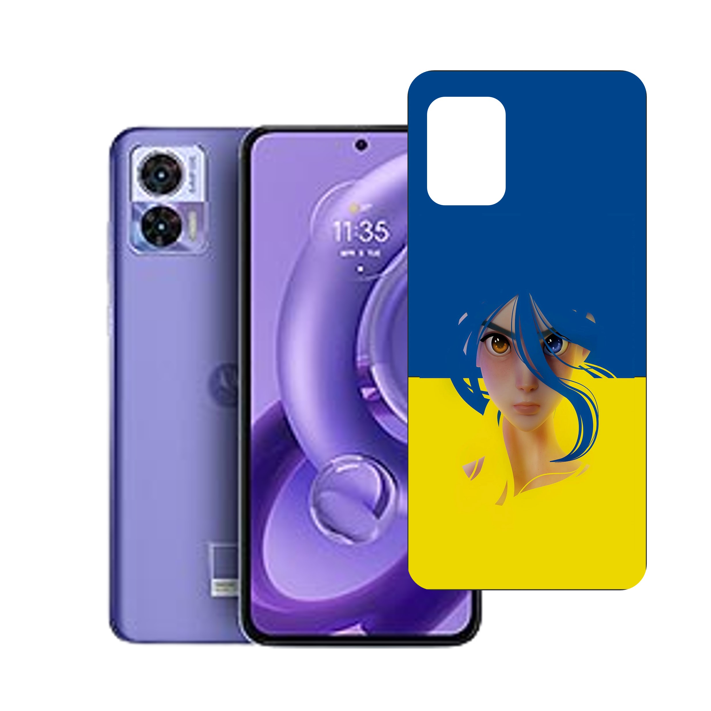 Motorola Edge 30 Neo UV Embossed Touch Feel Design back Skin Protector for (Not a Tempered glass)