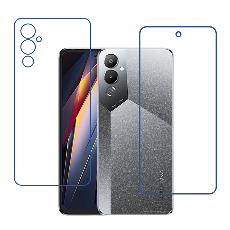 Tecno Pova 4 9H Protective Compatible Mobile Screen Protector For Front & Back (Not a Tempered glass)