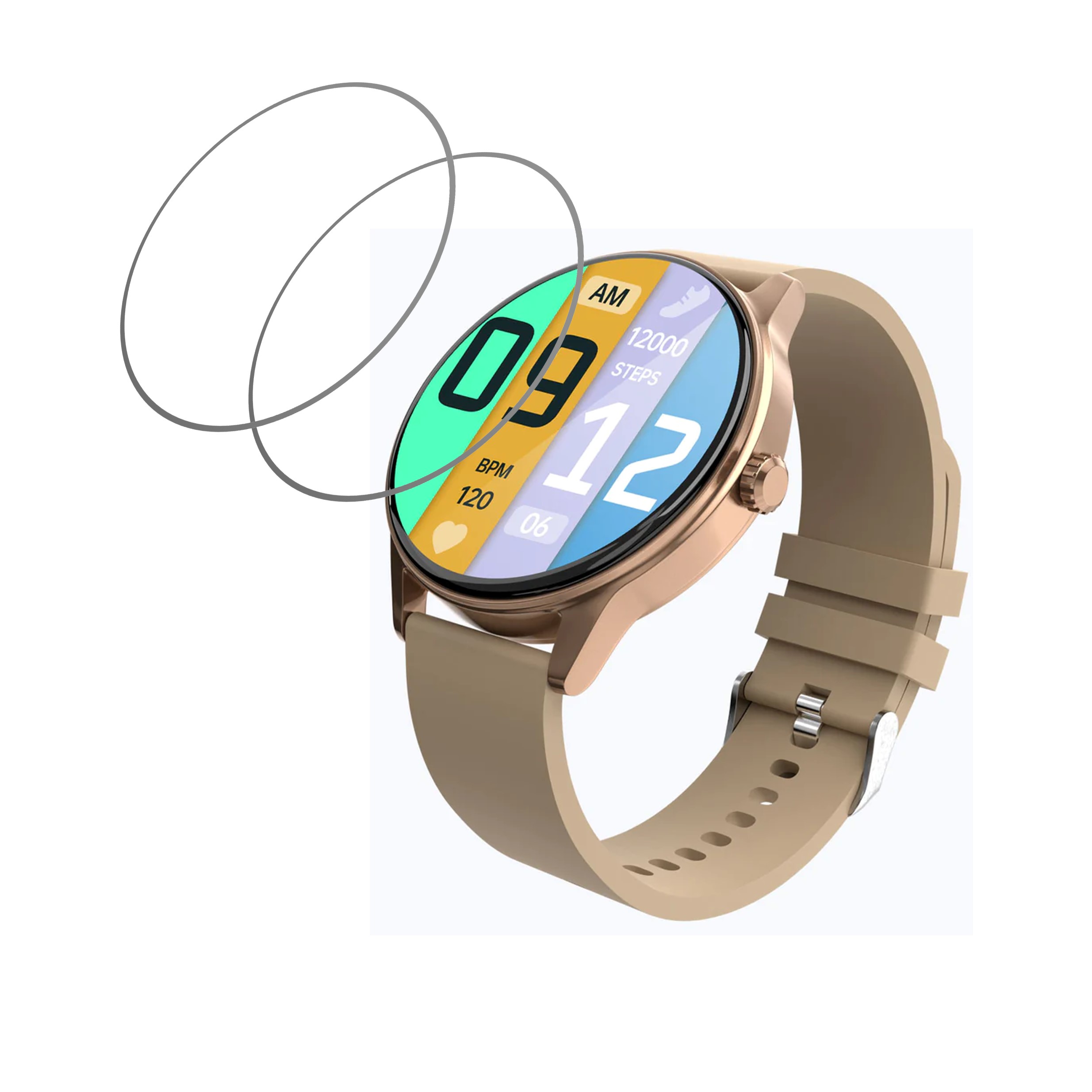 Zebronics Circle Smartwatch Screen Protector 9H Protective Compatible Flexible