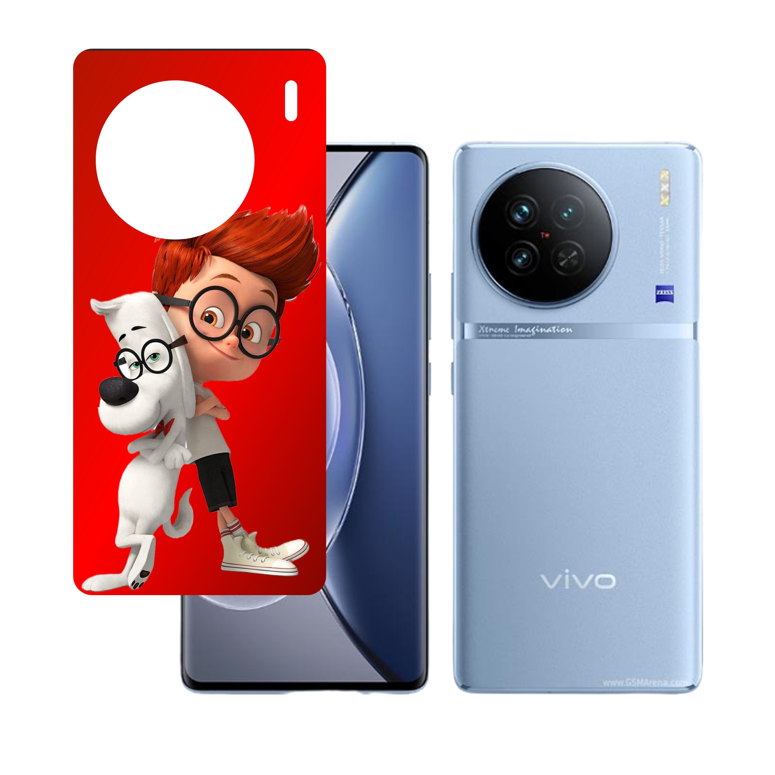 vivo X90  UV Embossed Touch Feel Modern Stylish Design back Skin Protector for (Not a Tempered glass)