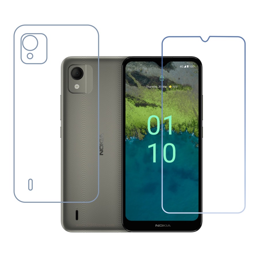 Nokia C110 Protective Front & Back Compatible Mobile Screen Protector