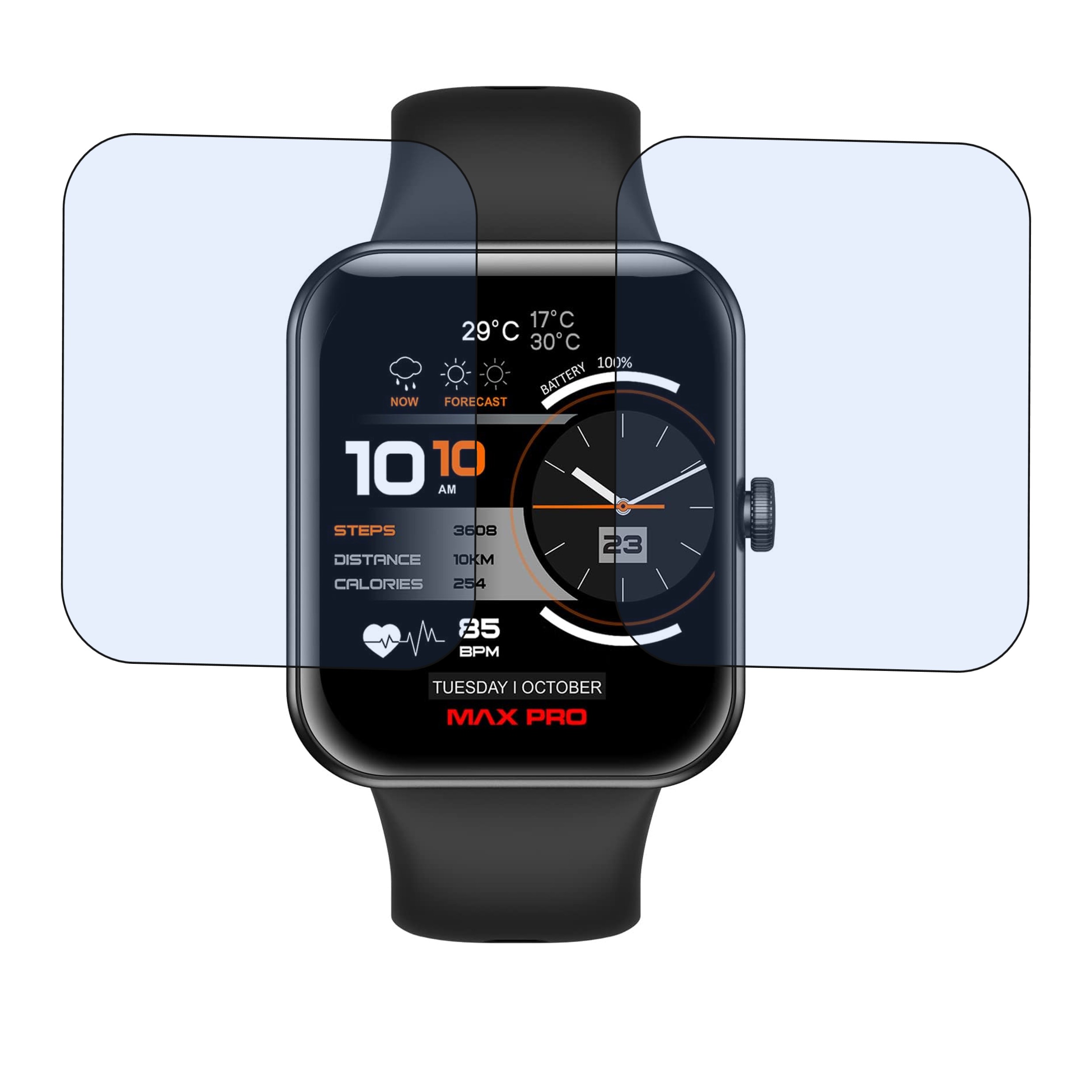 Maxima New Samurai Smartwatch Screen Protector 9H Protective Compatible Flexible