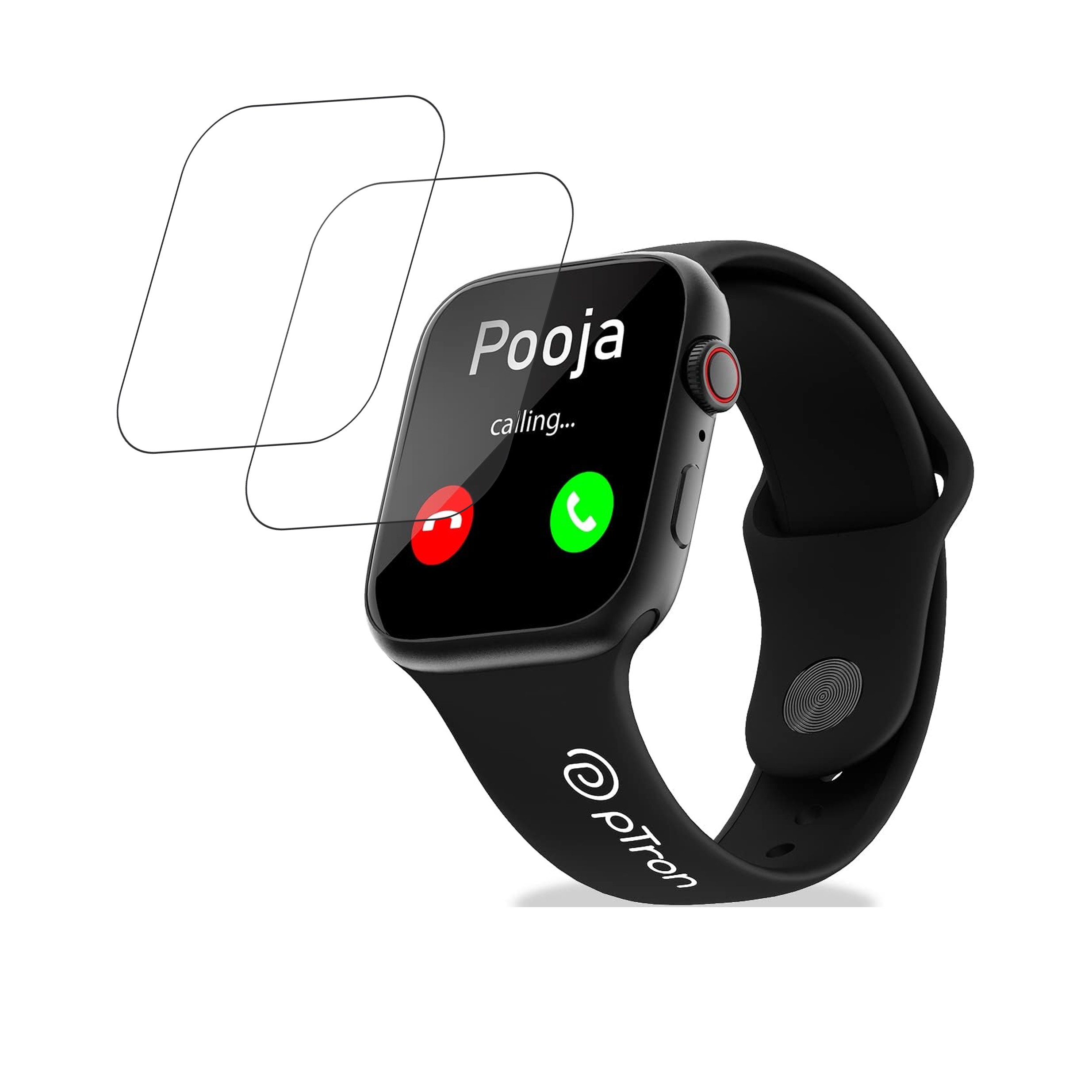 pTron Force X12S Smartwatch Screen Protector 9H Protective Compatible Flexible