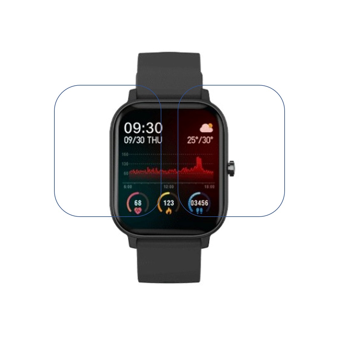 Fire-Boltt BSW001 Smartwatch Screen Protector 9H Protective Compatible Flexible