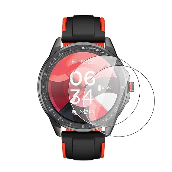 DVTECH Unbreakable Protection Crystal Clear View Smart Watch Screen Protector Compatible for BOAT Watch Flash (Pack of 2-Not a Tempered Glass)