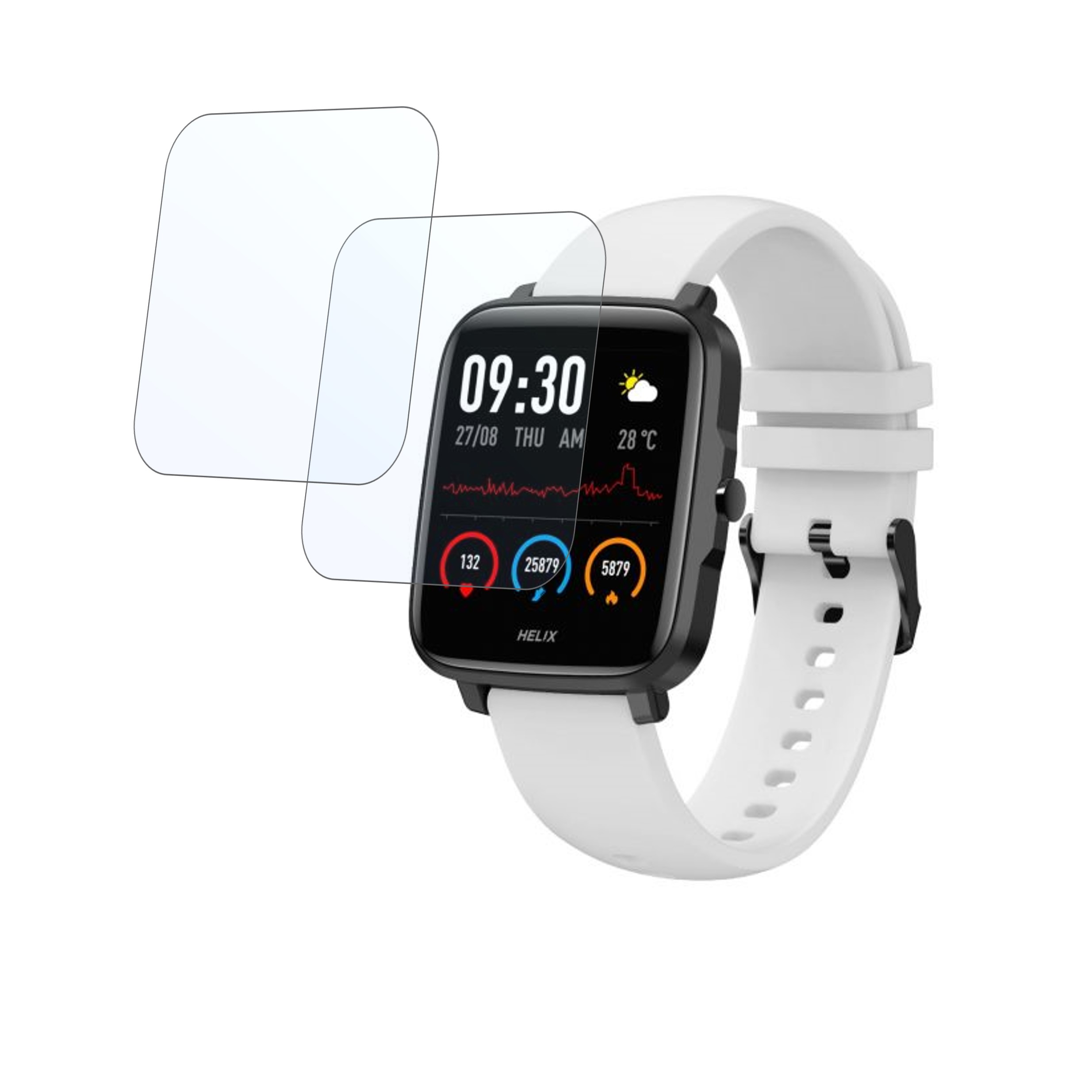 Helix Smart Watch Digital Black Dial-TW0HXW202T Smartwatch Screen Protector 9H Protective Compatible Flexible