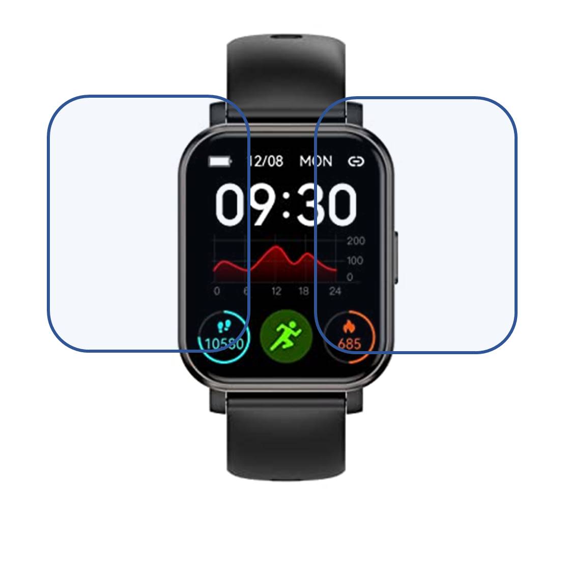 GOQii STREAM Smartwatch Screen Protector 9H Protective Compatible Flexible