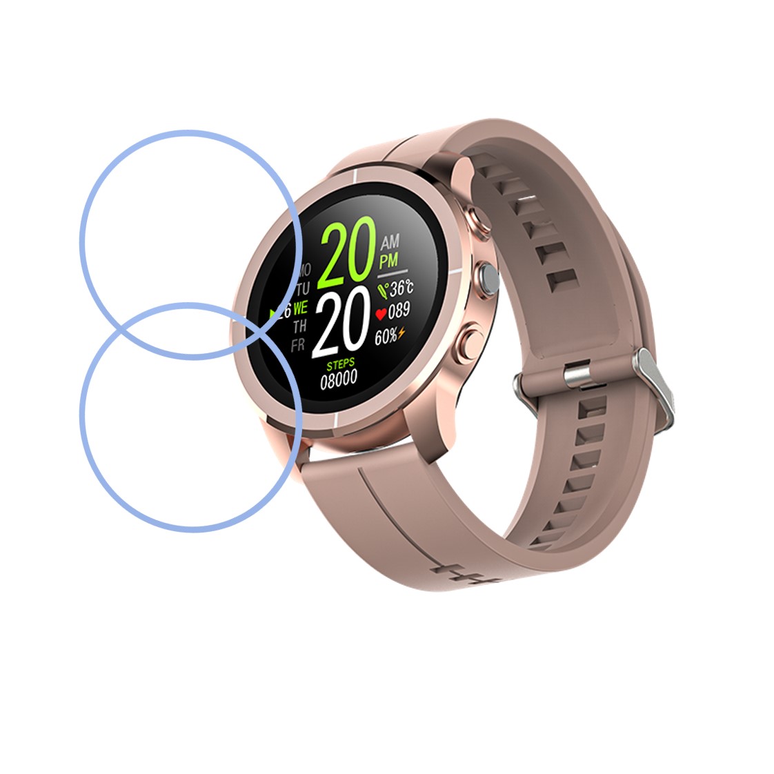 TAGG Kronos II Smartwatch Screen Protector 9H Protective Compatible Flexible