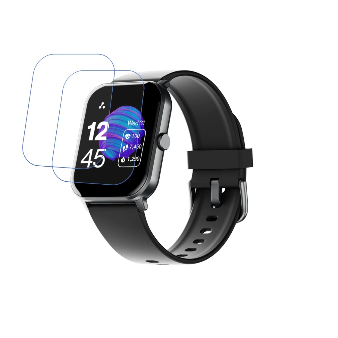 Ambrane FitShot Wise Eon Smartwatch Screen Protector 9H Protective Compatible Flexible