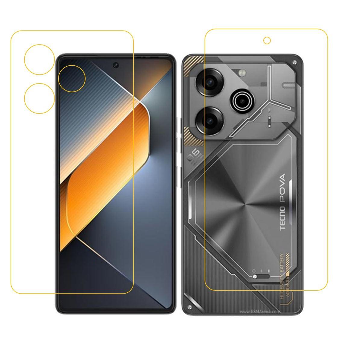 Tecno Pova 6 Pro (Front & Back) 9H Protective Flexible Compatible Mobile Screen Protector