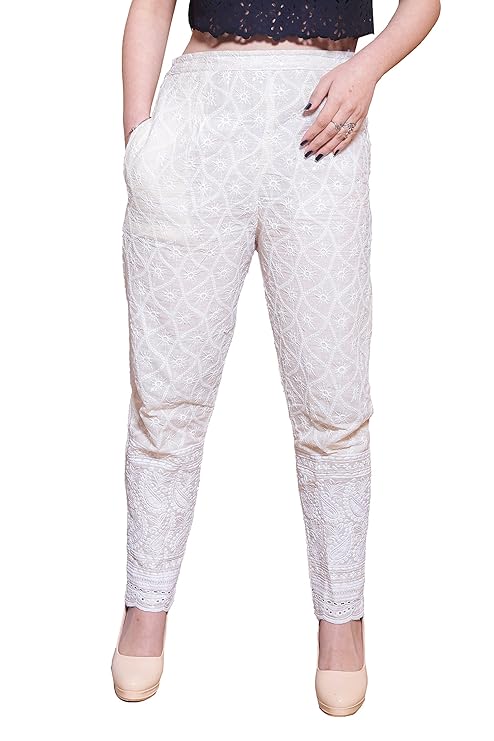 Women Fitted Trousers White