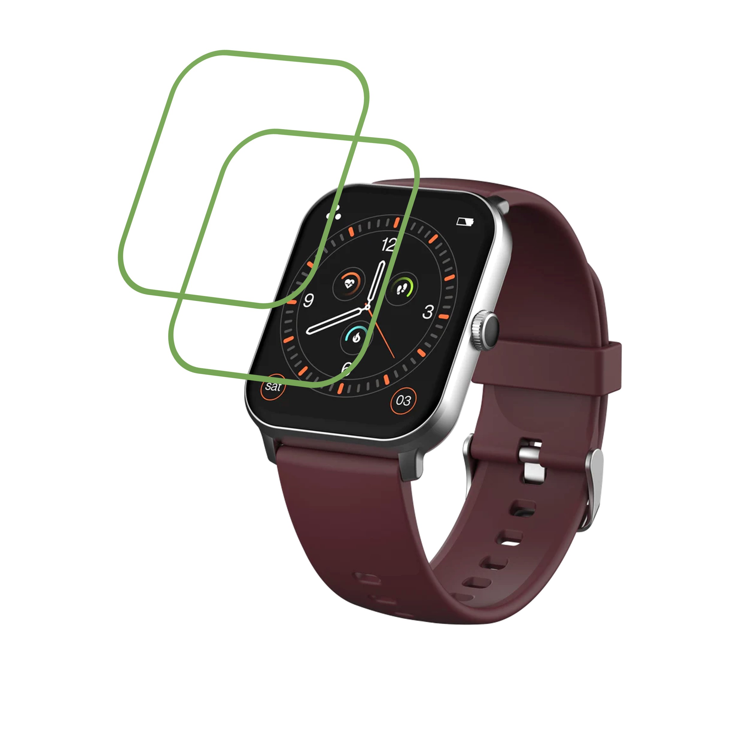 Ambrane Wise EON Pro Smartwatch Screen Protector 9H Protective Compatible Flexible