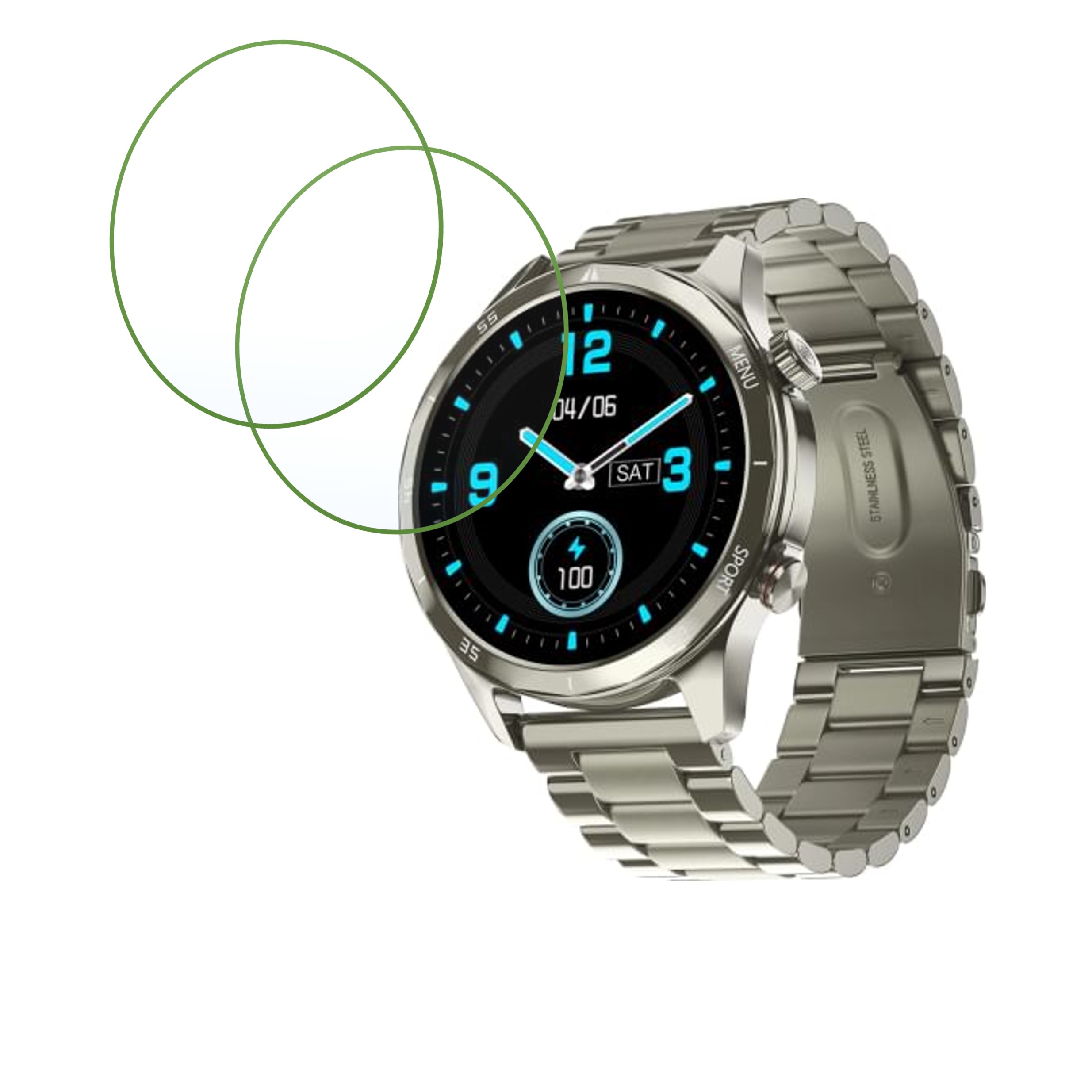 NoiseFit Mettalix Smartwatch Screen Protector 9H Protective Compatible Flexible