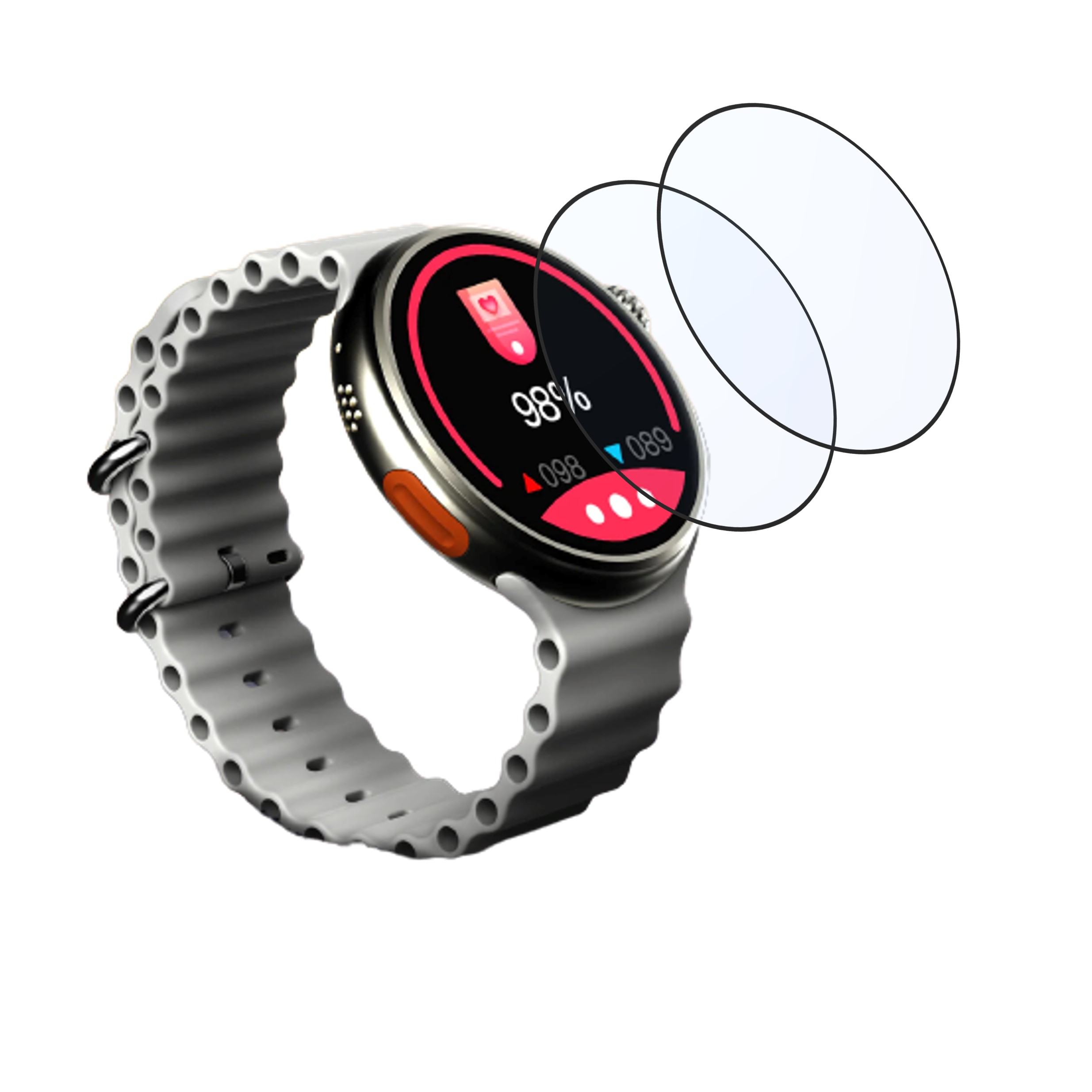 Pebble Forte Smartwatch Screen Protector 9H Protective Compatible Flexible