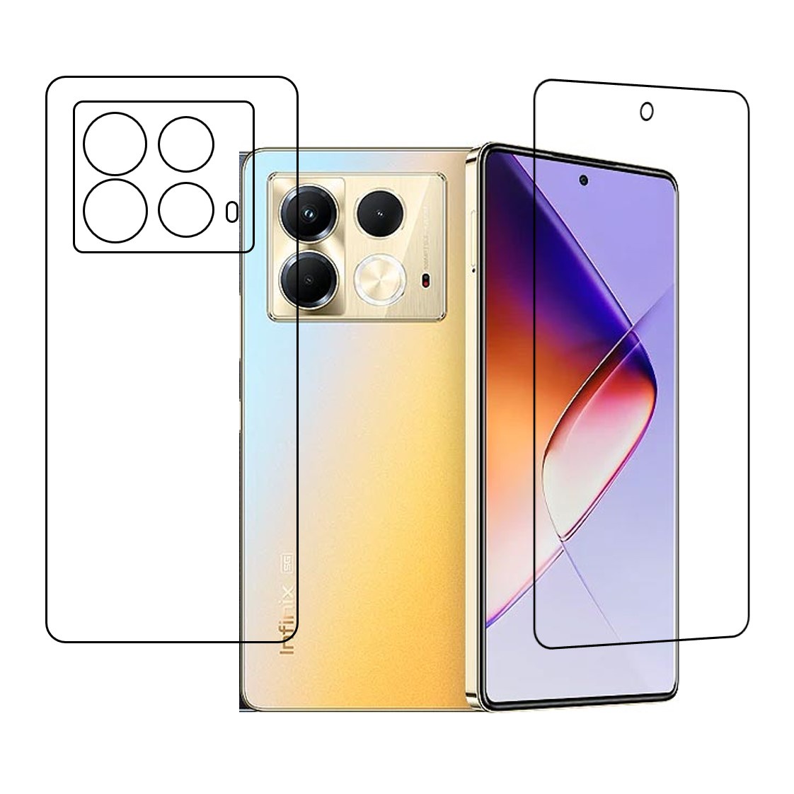 Infinix Note 40 5G (Front & Back) 9H Protective Flexible Compatible Mobile Screen Protector