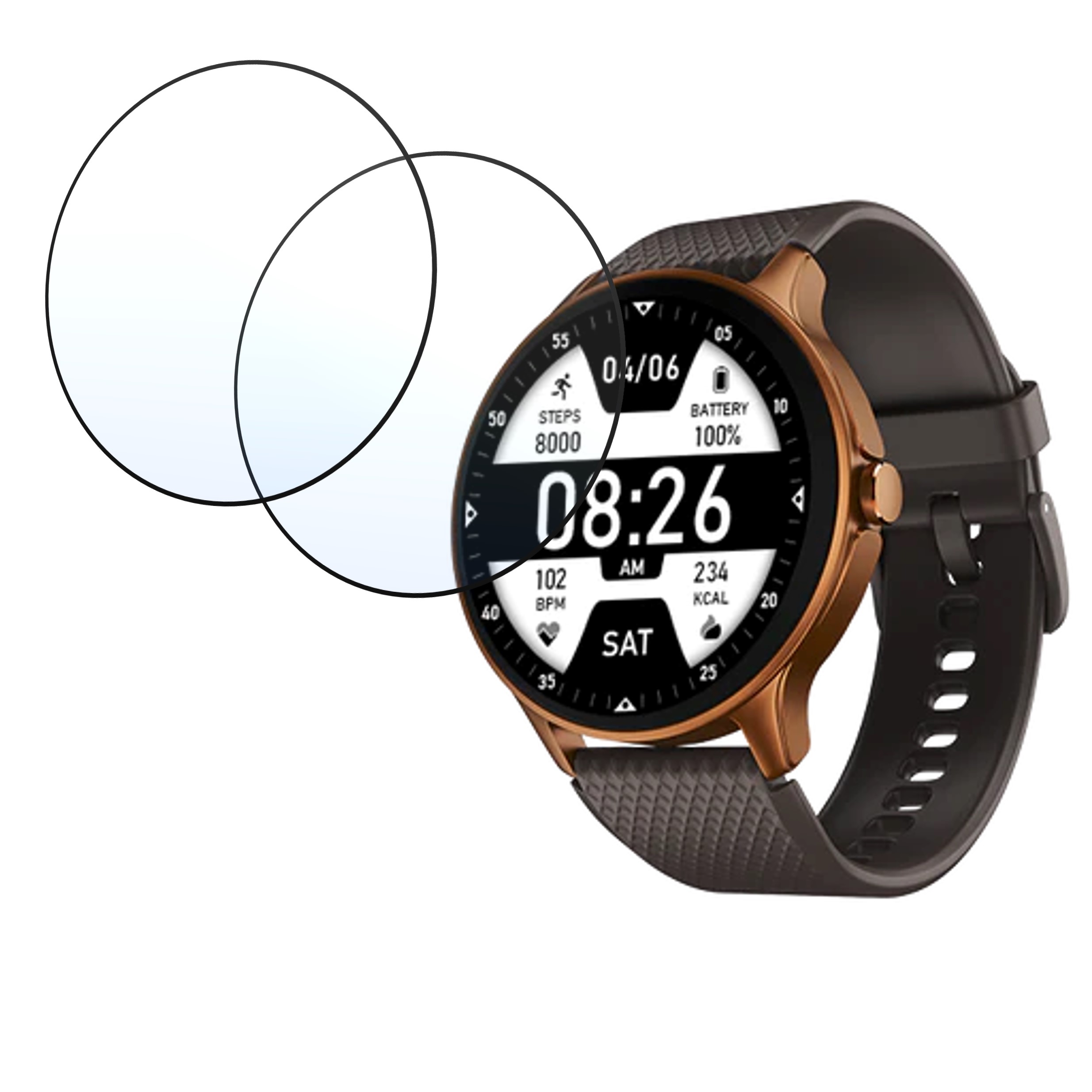 NoiseFit Curve Smartwatch Smartwatch Screen Protector 9H Protective Compatible Flexible