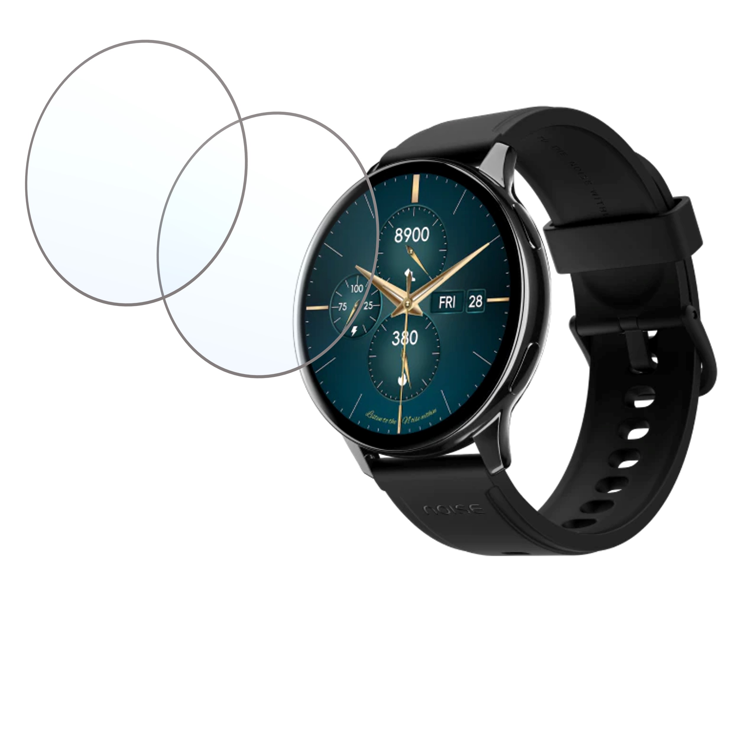 NoiseFit Vortex Plus AMOLED Smartwatch Screen Protector 9H Protective Compatible Flexible