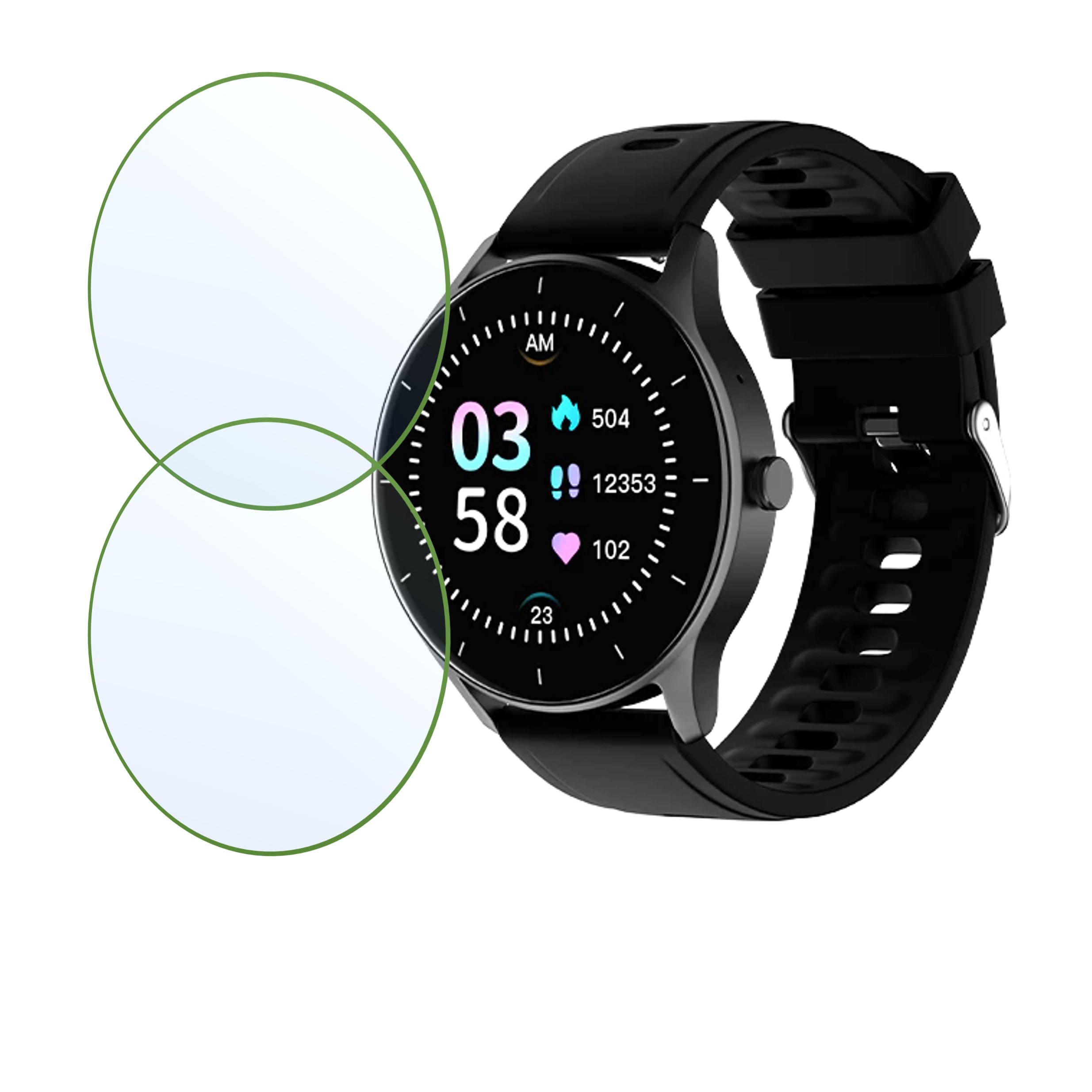 Alt Vibe Lite Smartwatch Smartwatch Screen Protector 9H Protective Compatible Flexible