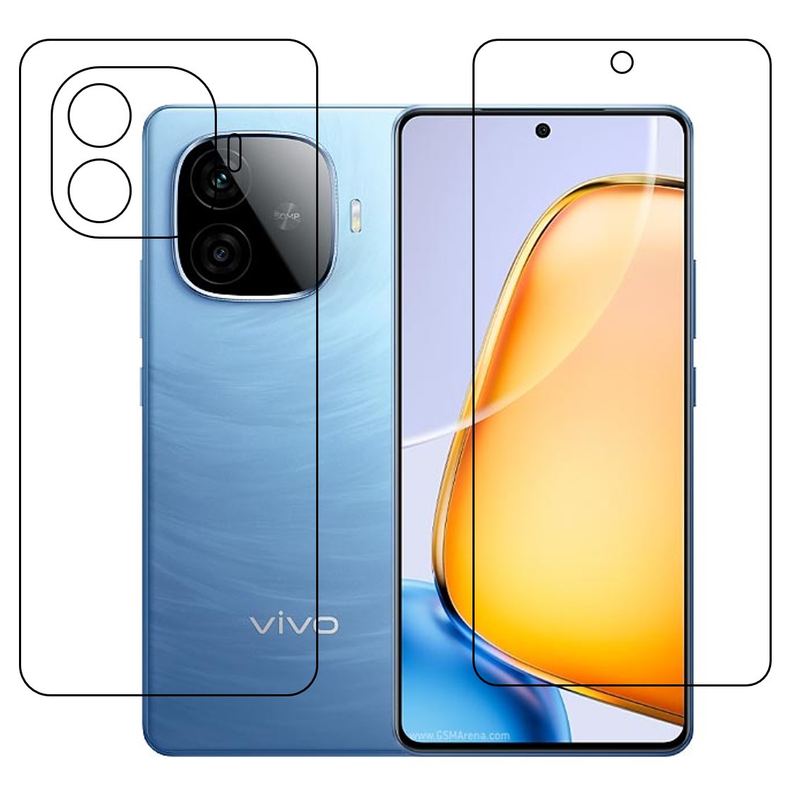 Vivo Y200 GT (Front & Back) 9H Protective Flexible Compatible Mobile Screen Protector