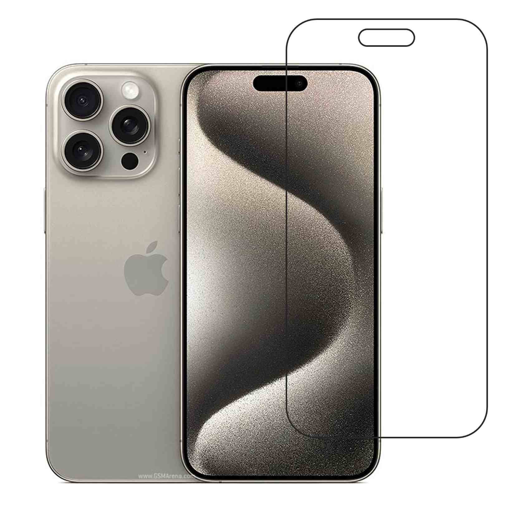 Apple iPhone 15 Pro Max Compatible With Mobile Front Screen Protector  (Flexible Screen Protector)