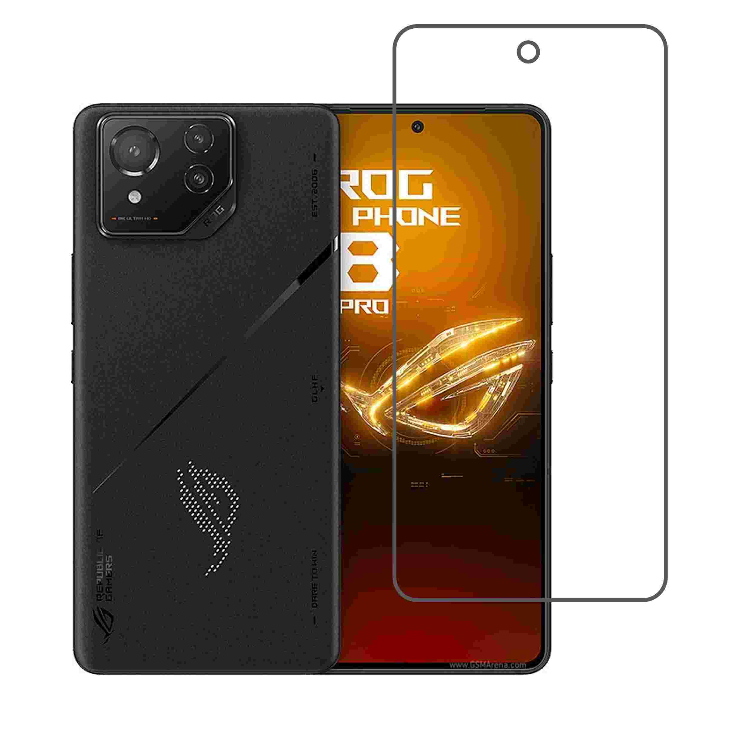Asus ROG Phone 8 Pro Compatible With Mobile Front Screen Protector  (Flexible Screen Protector)