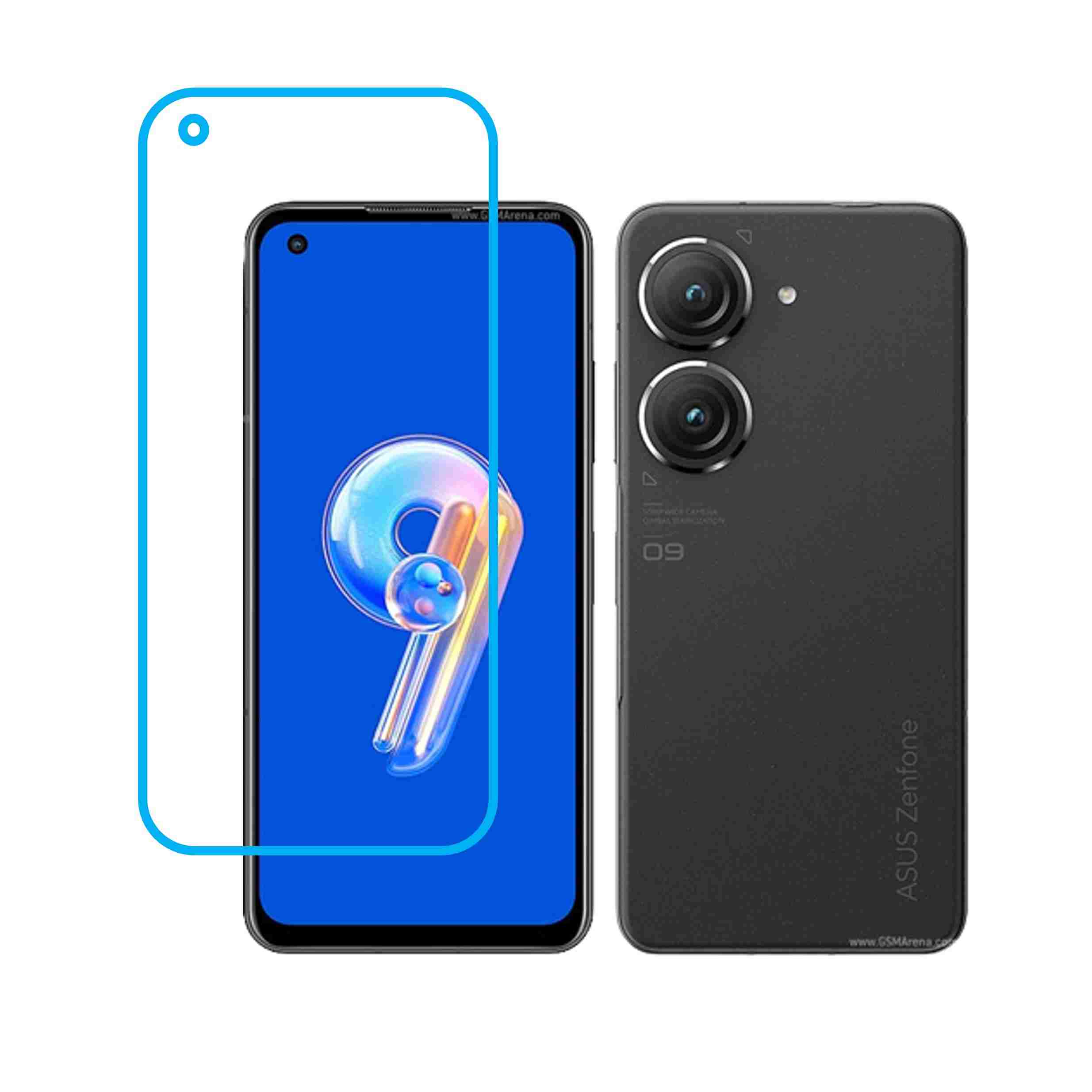 Asus Zenfone 9 Compatible With Mobile Front Screen Protector  (Flexible Screen Protector)