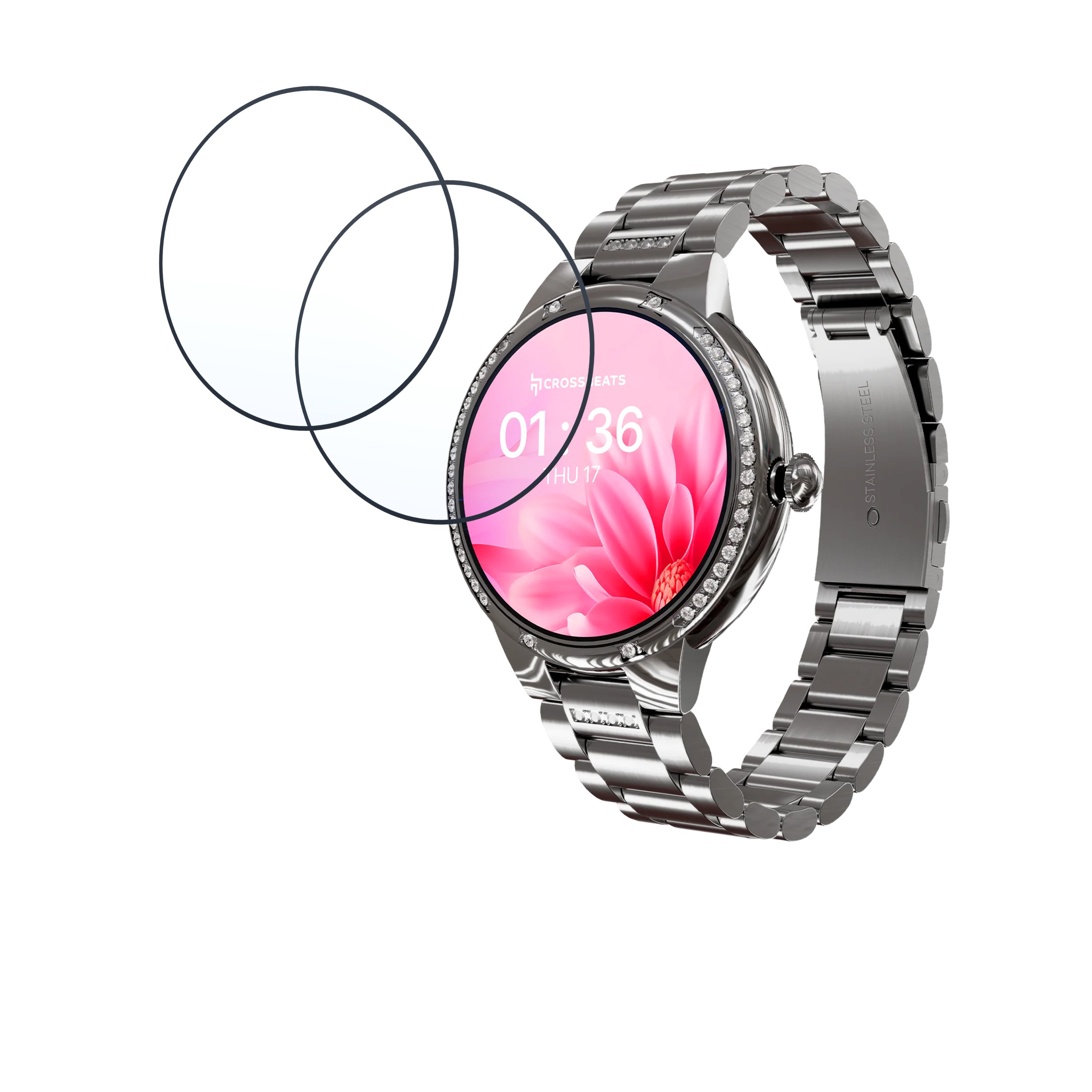 Crossbeats Diva Smartwatch Screen Protector 9H Protective Compatible Flexible