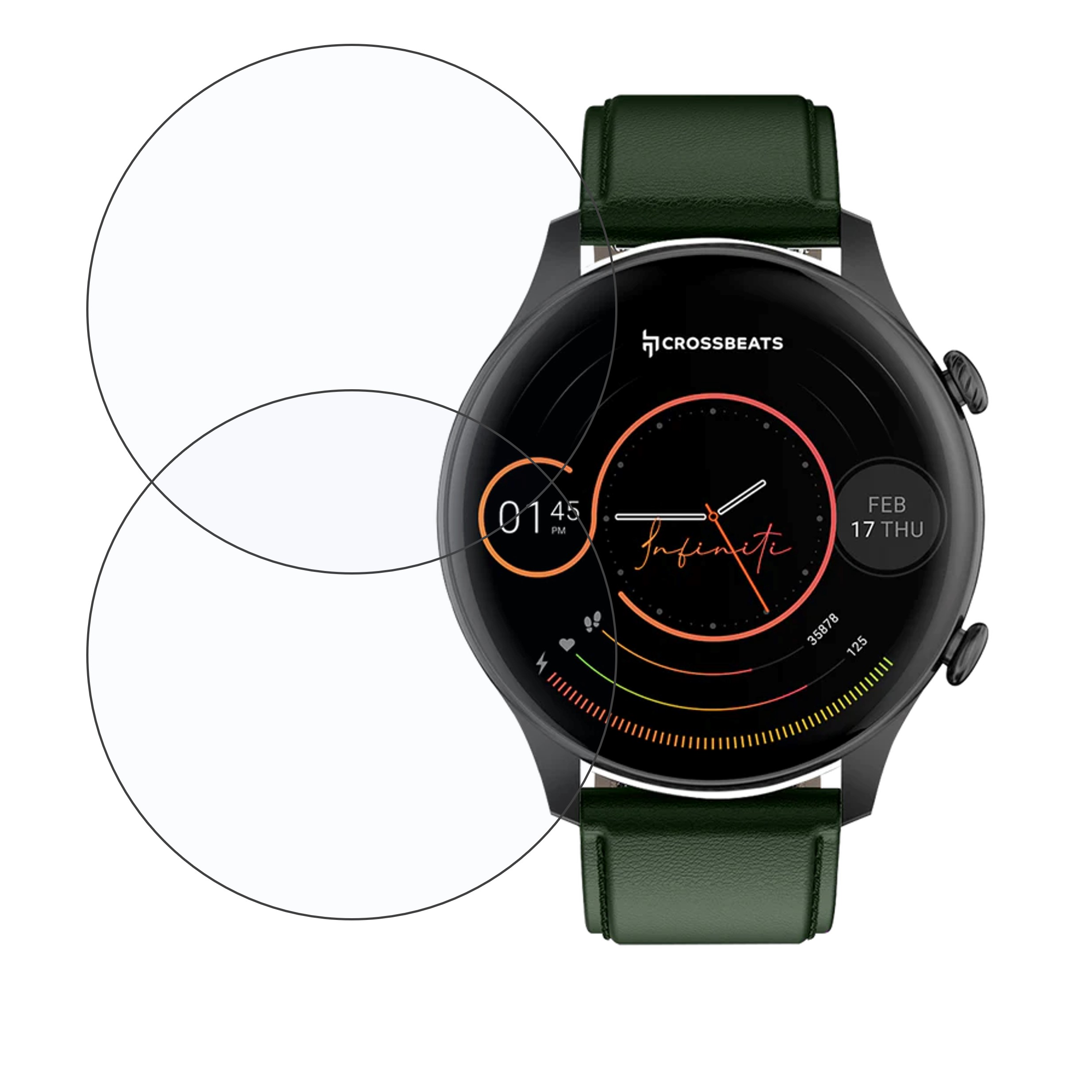 Crossbeats ORBIT INFINITI 2.0 Smartwatch Screen Protector 9H Protective Compatible Flexible