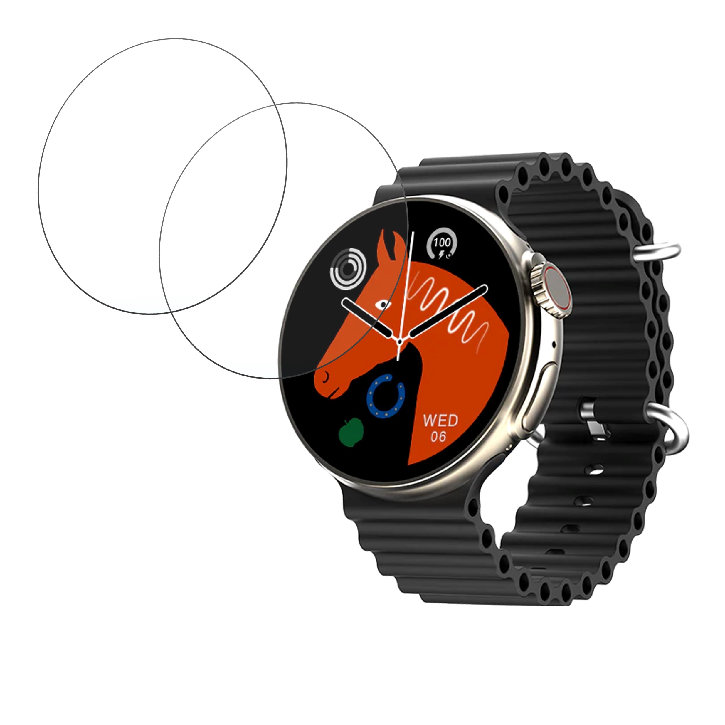 Fire Boltt Cyclone Smartwatch Screen Protector 9H Protective Compatible Flexible