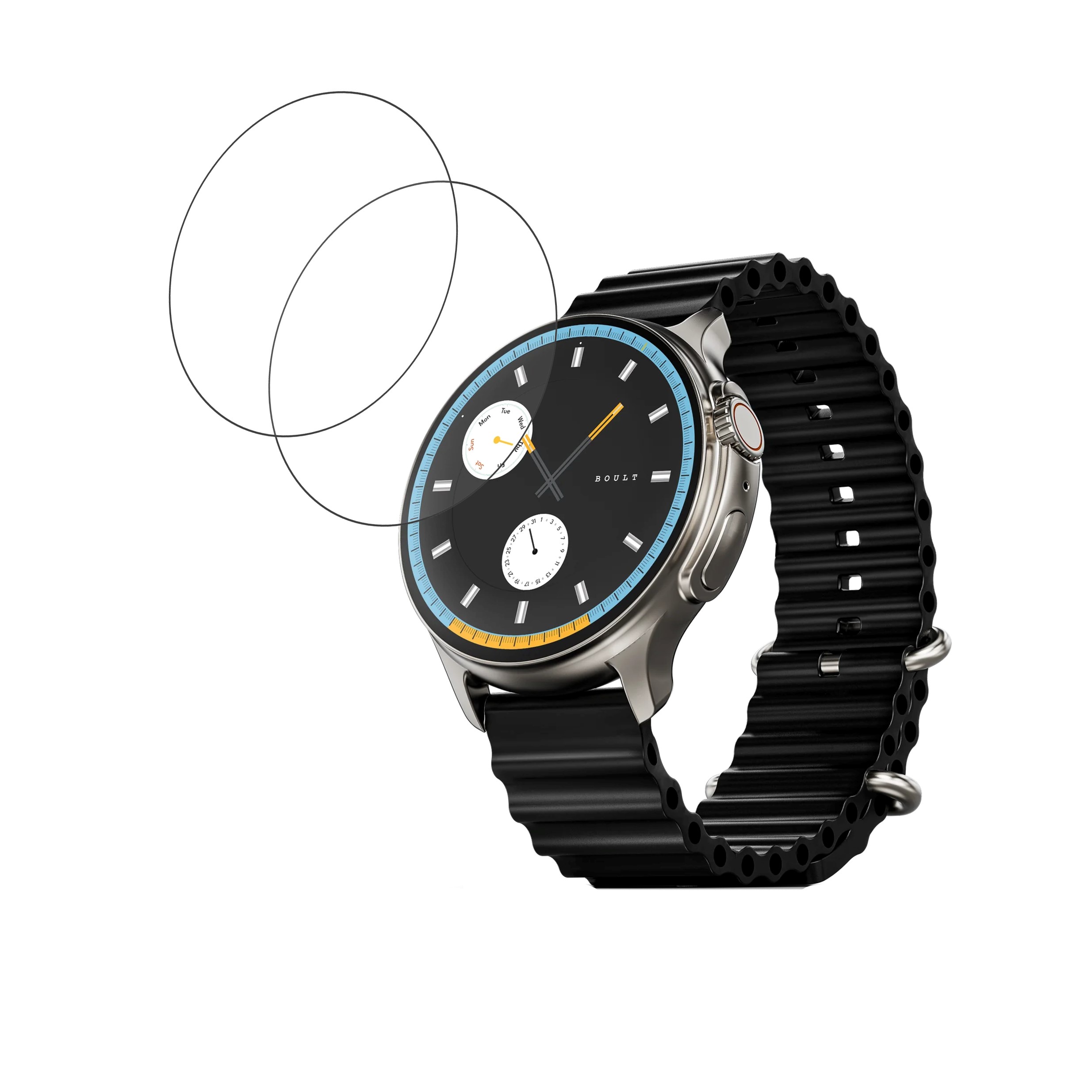 Boult Crown R Pro Smartwatch Screen Protector 9H Protective Compatible Flexible