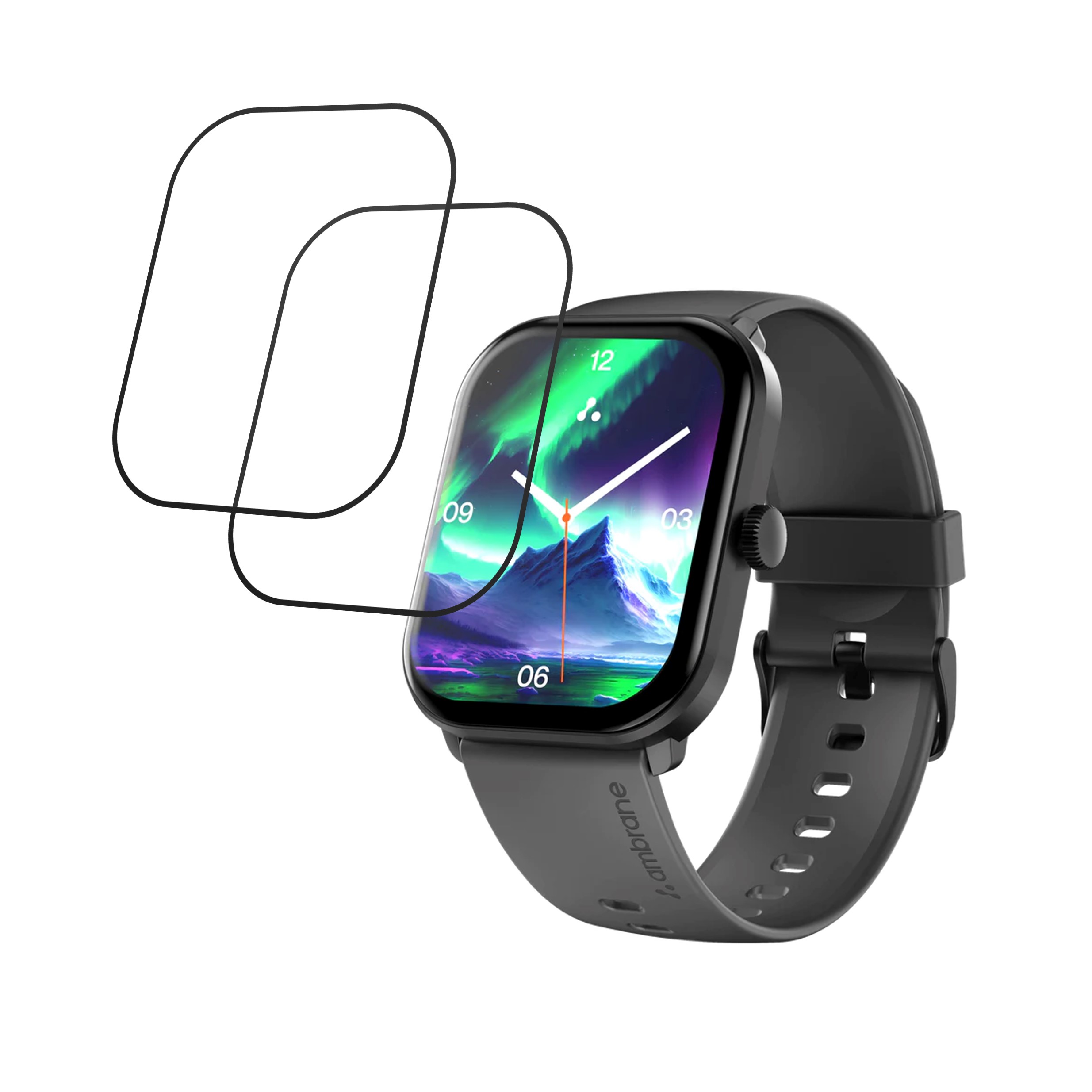 Ambrane Glaze Plus Smartwatch Screen Protector 9H Protective Compatible Flexible