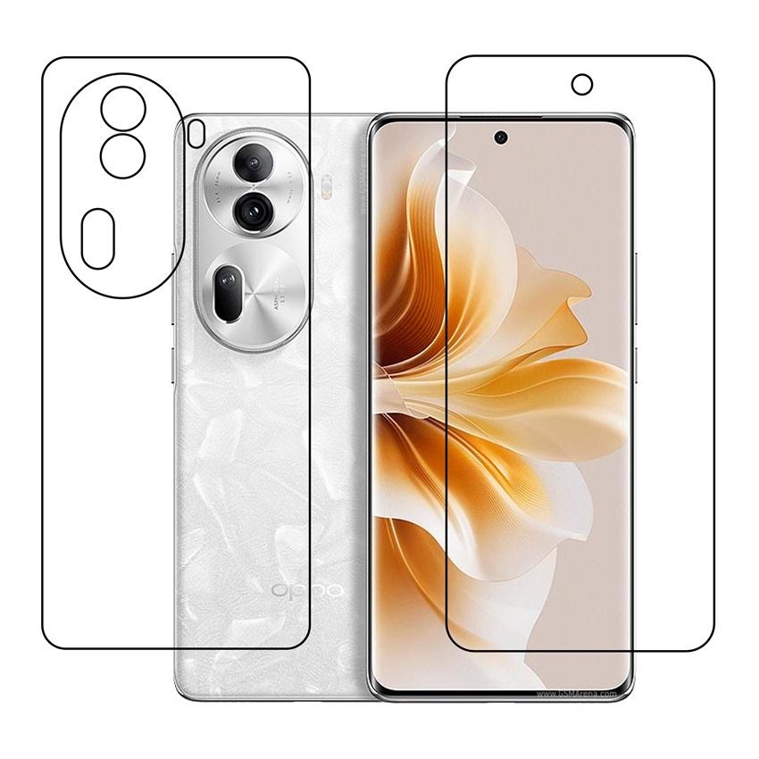 Oppo Reno11 Pro (Front & Back) TPU Protective Compatible Flexible Unbreakable Mobile Screen Protector