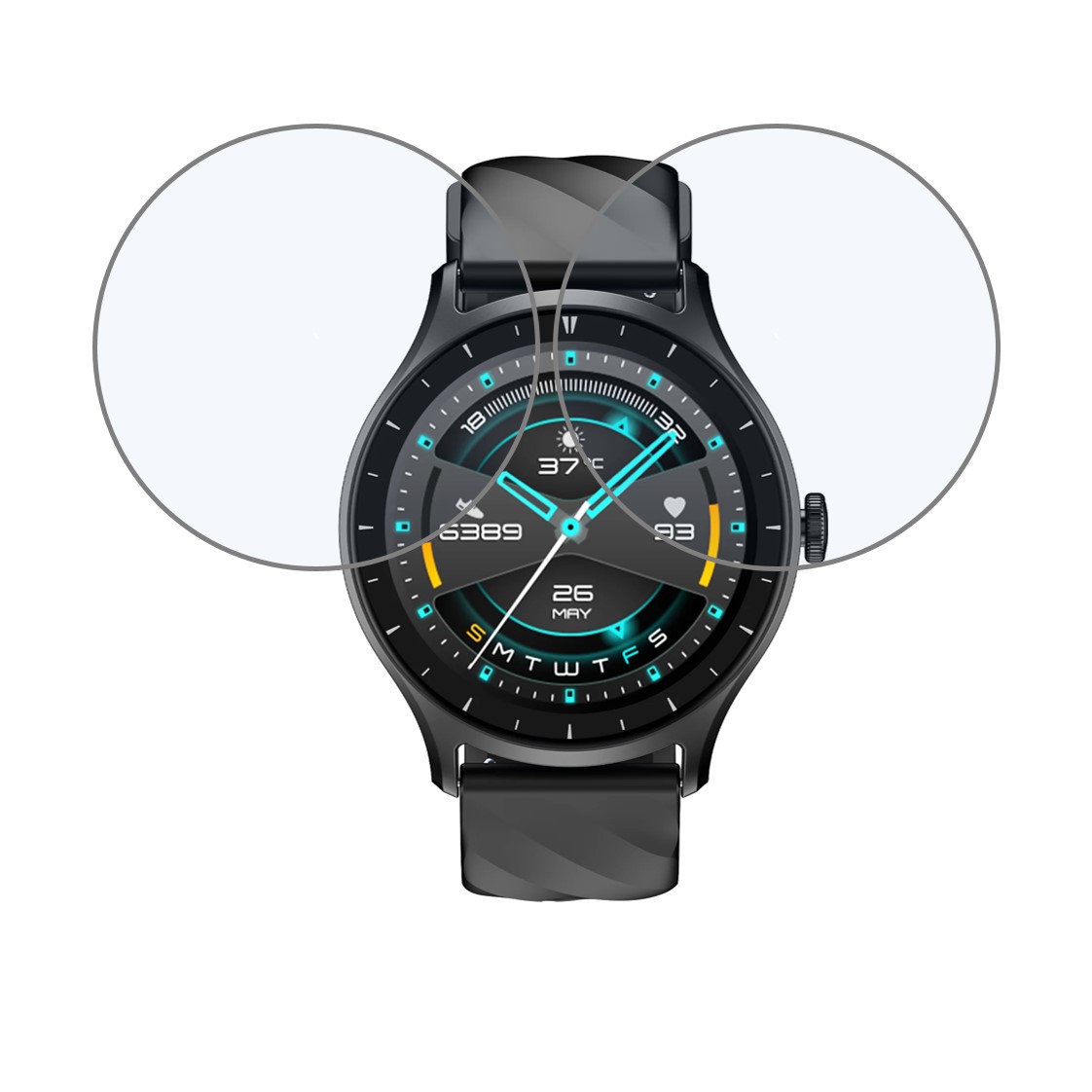Cellecor E2 Hype Compatible Smartwatch Screen Protector (Pack of 02)
