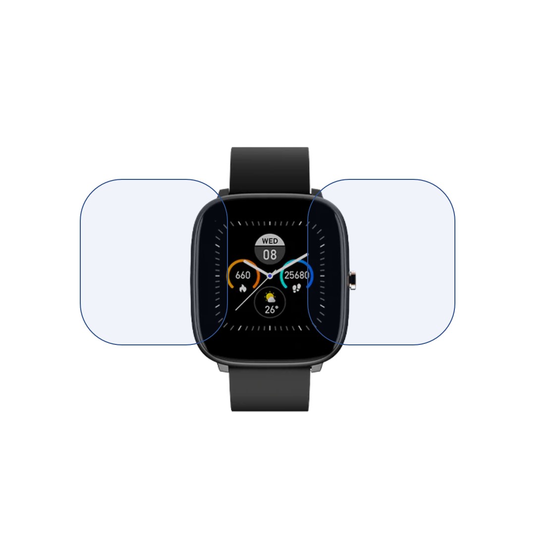 Noise ColorFit Qube Plus Smartwatch Screen Protector 9H Protective Compatible Flexible