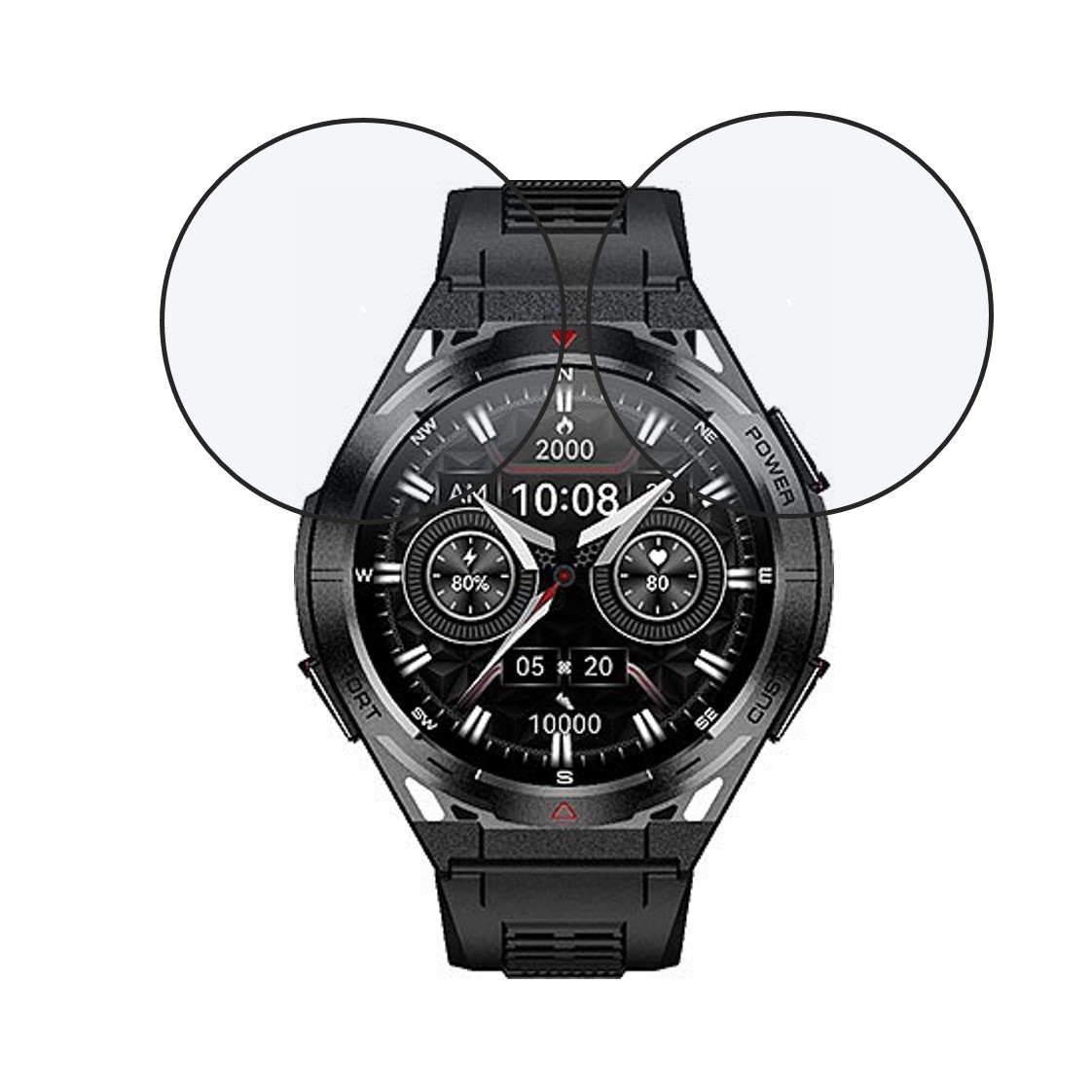 Cubot GT1 Compatible Smartwatch Screen Protector (Pack of 02)