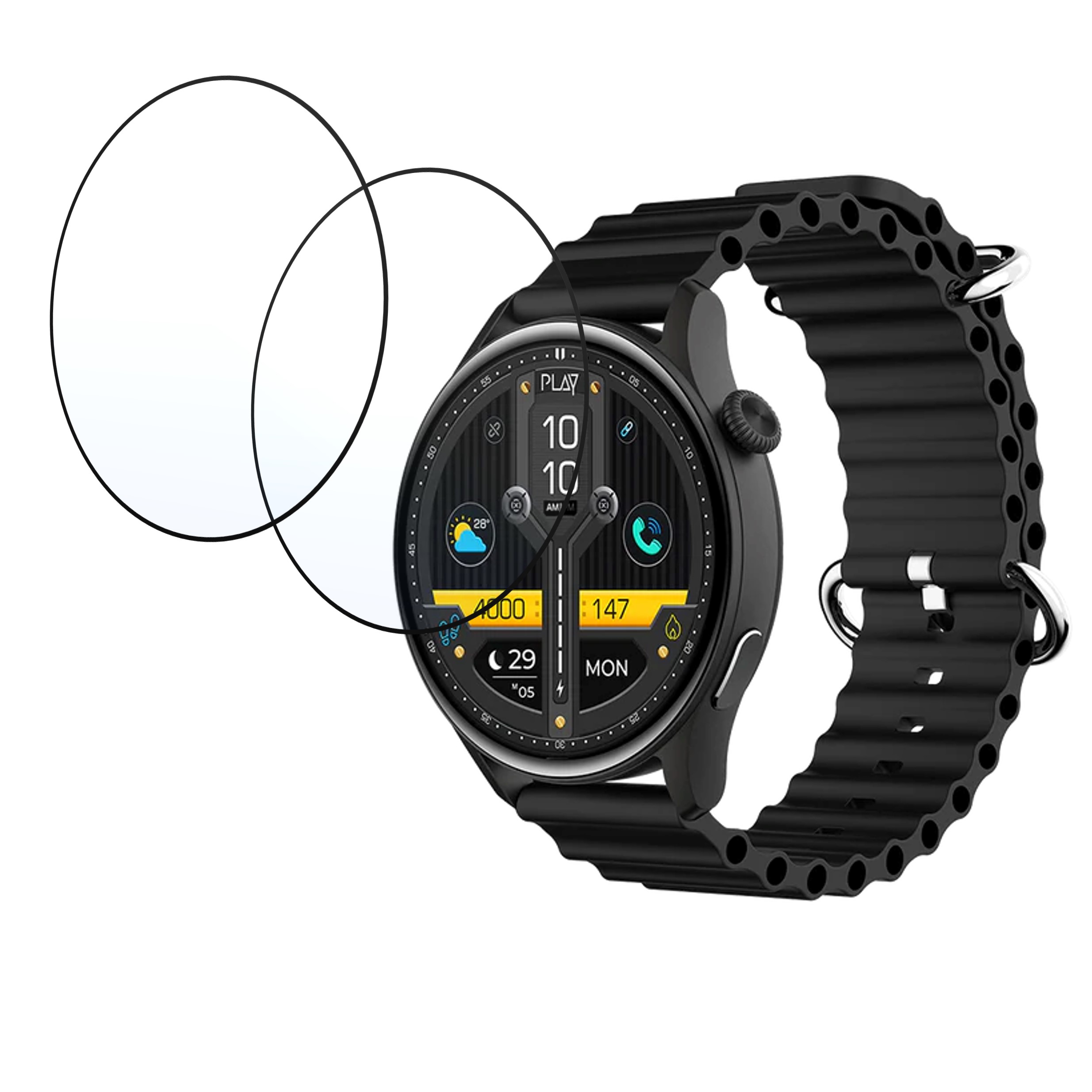 PLAYFIT FLAUNT2 Smartwatch Screen Protector 9H Protective Compatible Flexible