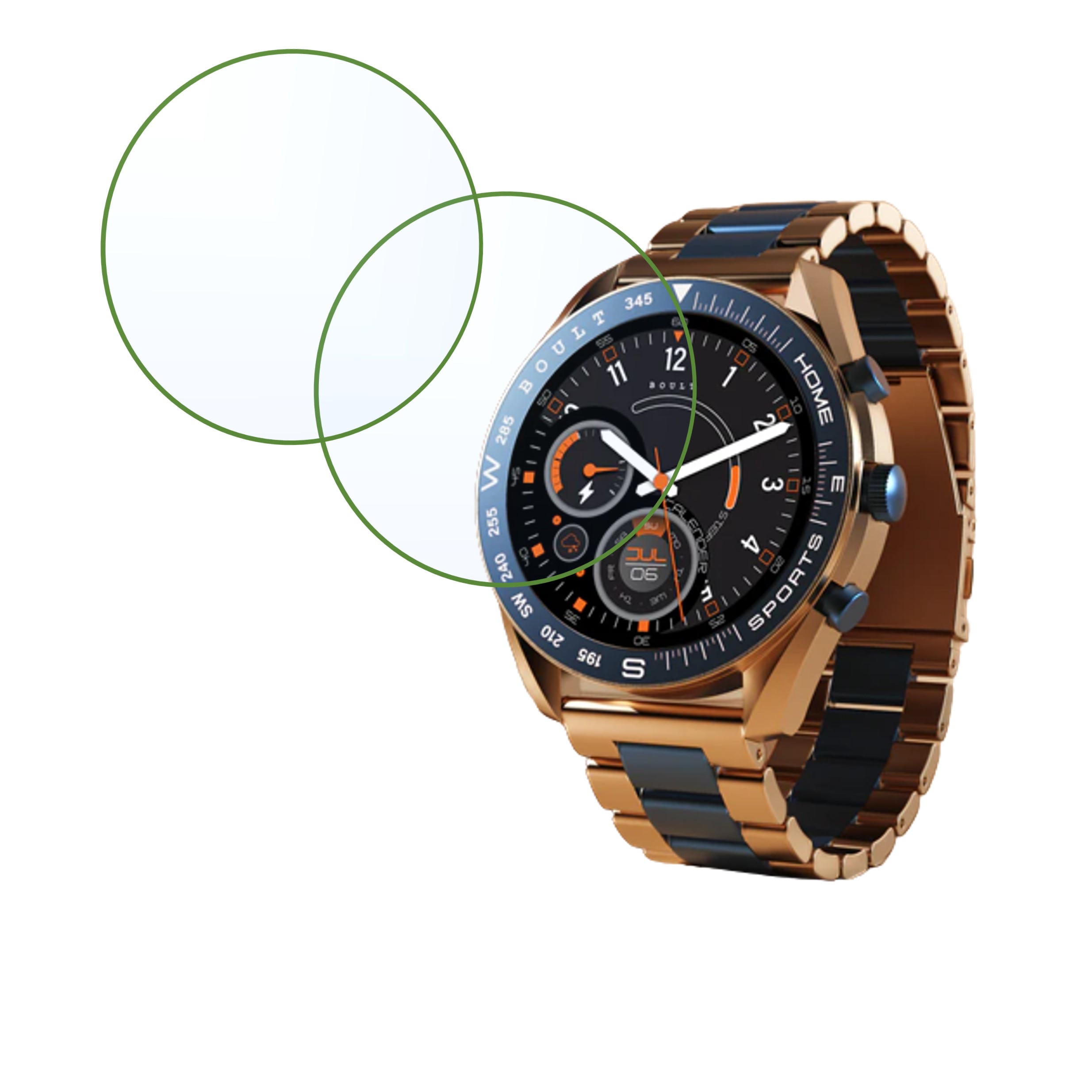 Boult Mirage Smartwatch Screen Protector 9H Protective Compatible Flexible