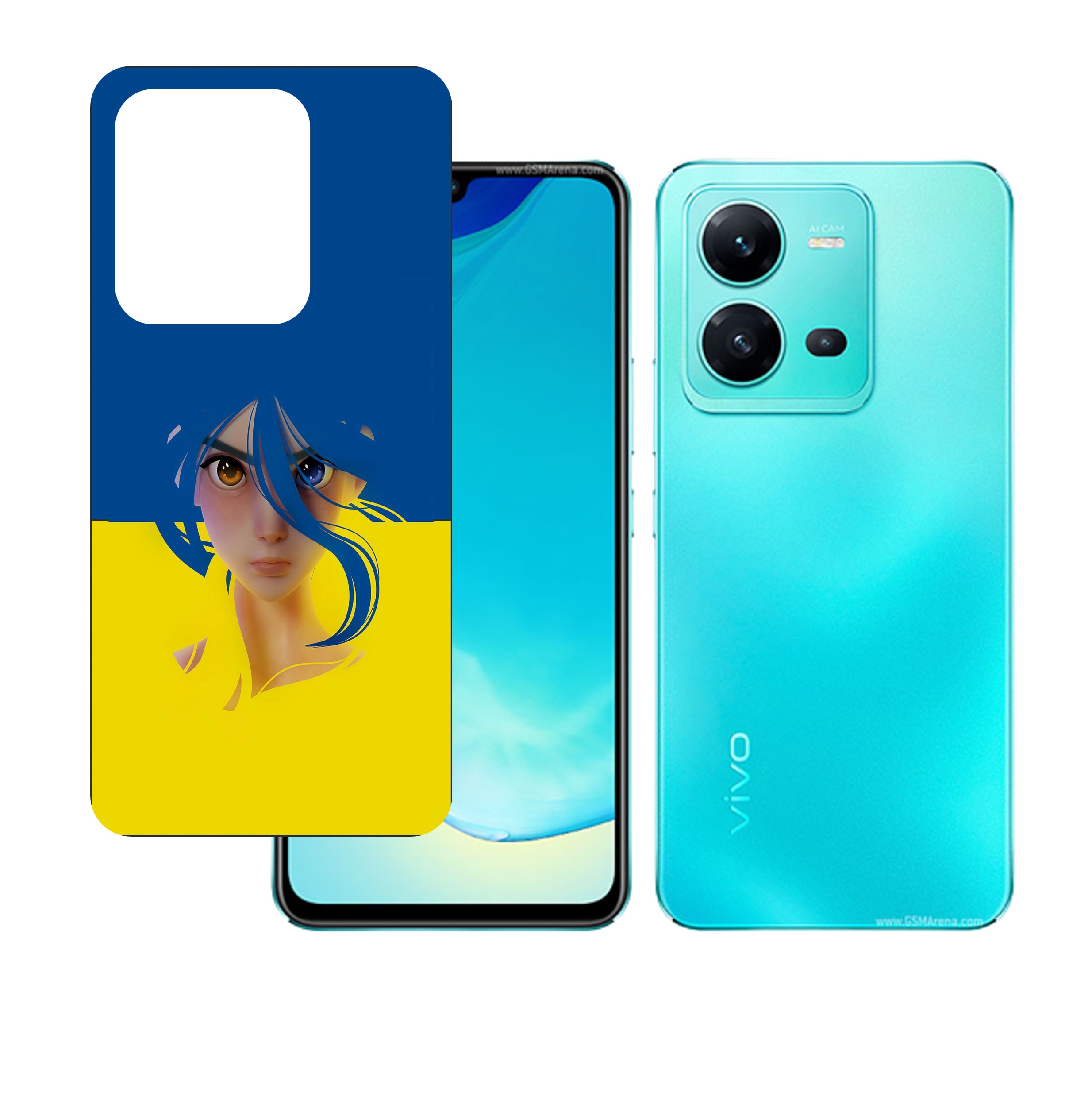 Vivo V25 UV Embossed Touch Feel Design back Skin Protector for (Not a Tempered glass)