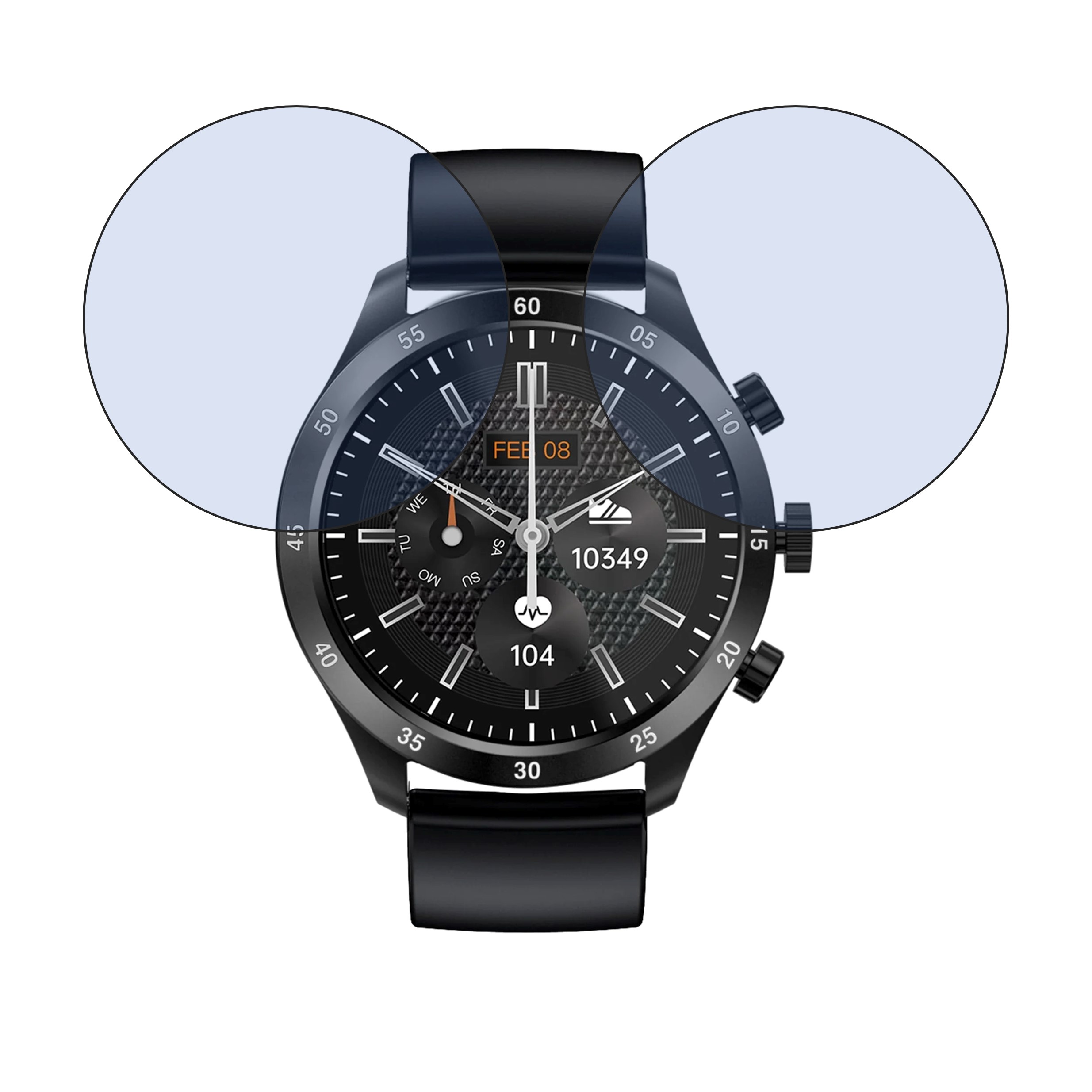 Hammer Active Round Shaped Bluetooth Calling Smartwatch Smartwatch Screen Protector 9H Protective Compatible Flexible