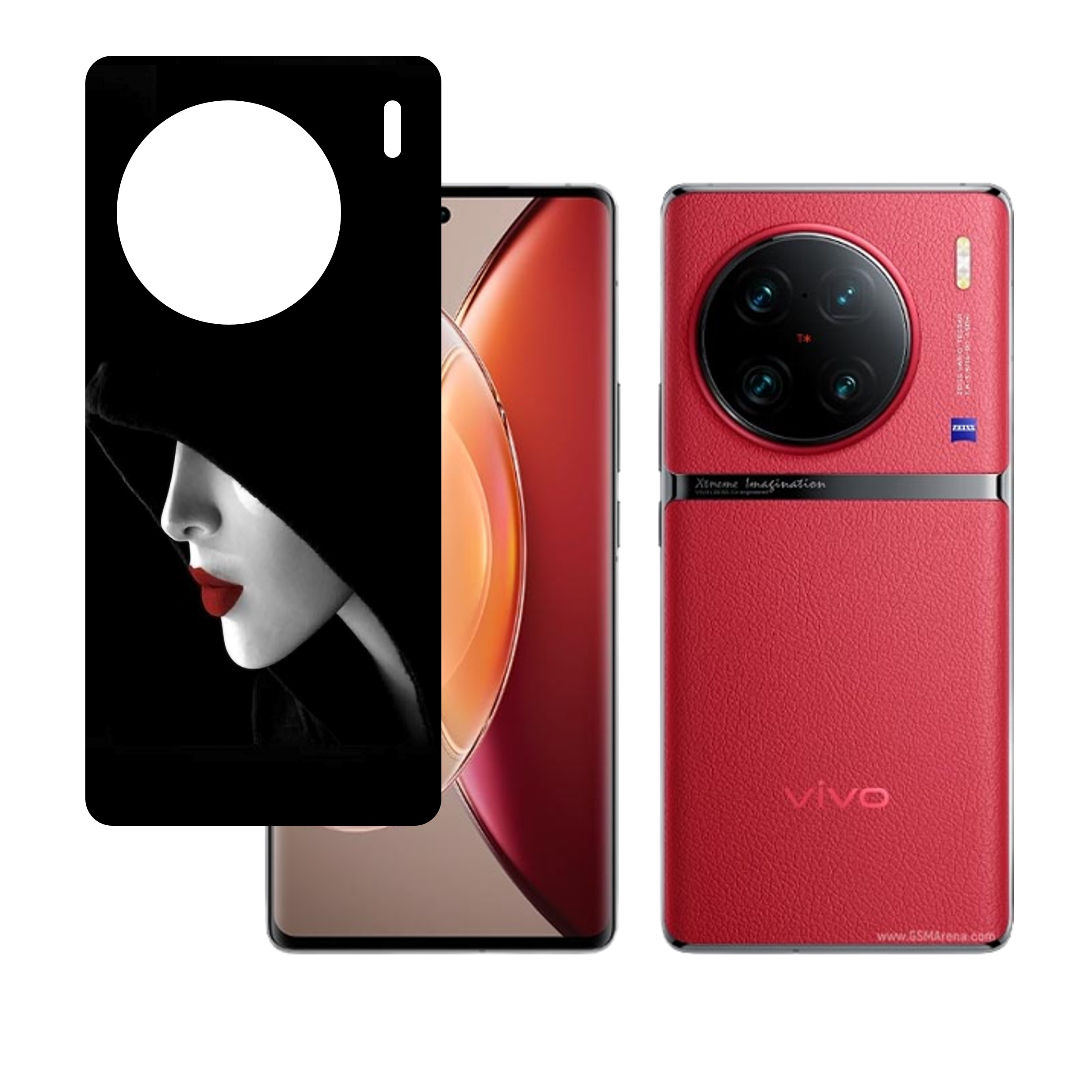 vivo X90 Pro UV Embossed Touch Feel Design back Skin Protector for (Not a Tempered glass)