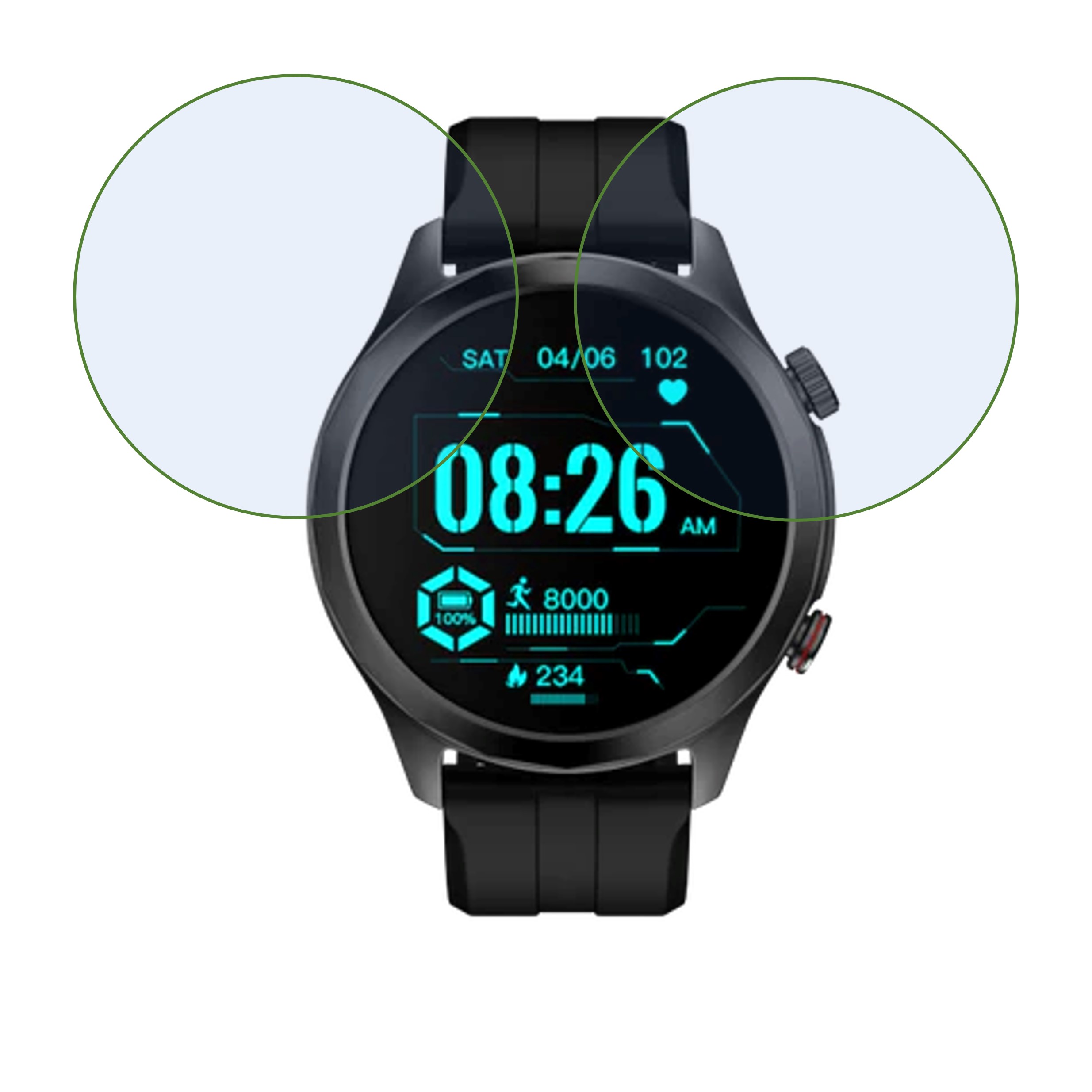 NoiseFit Twist Pro Smart Watch Smartwatch Screen Protector 9H Protective Compatible Flexible