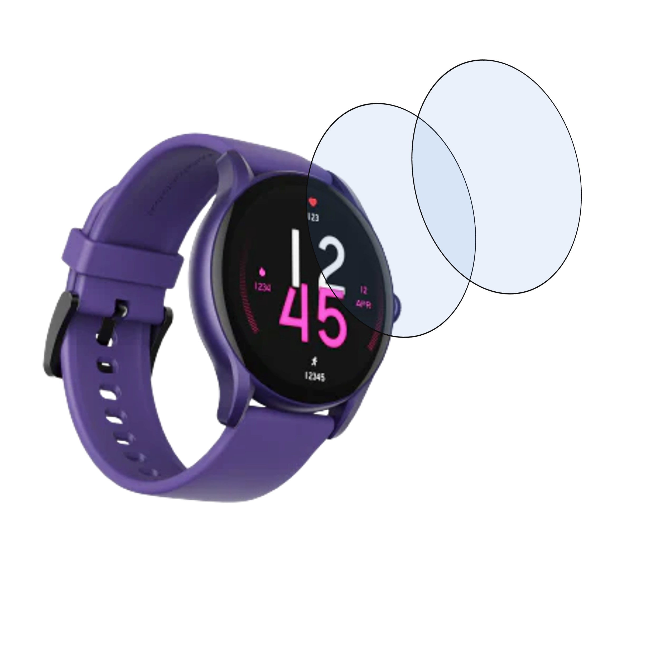 boAt Lunar Connect Ace Smartwatch Screen Protector 9H Protective Compatible Flexible