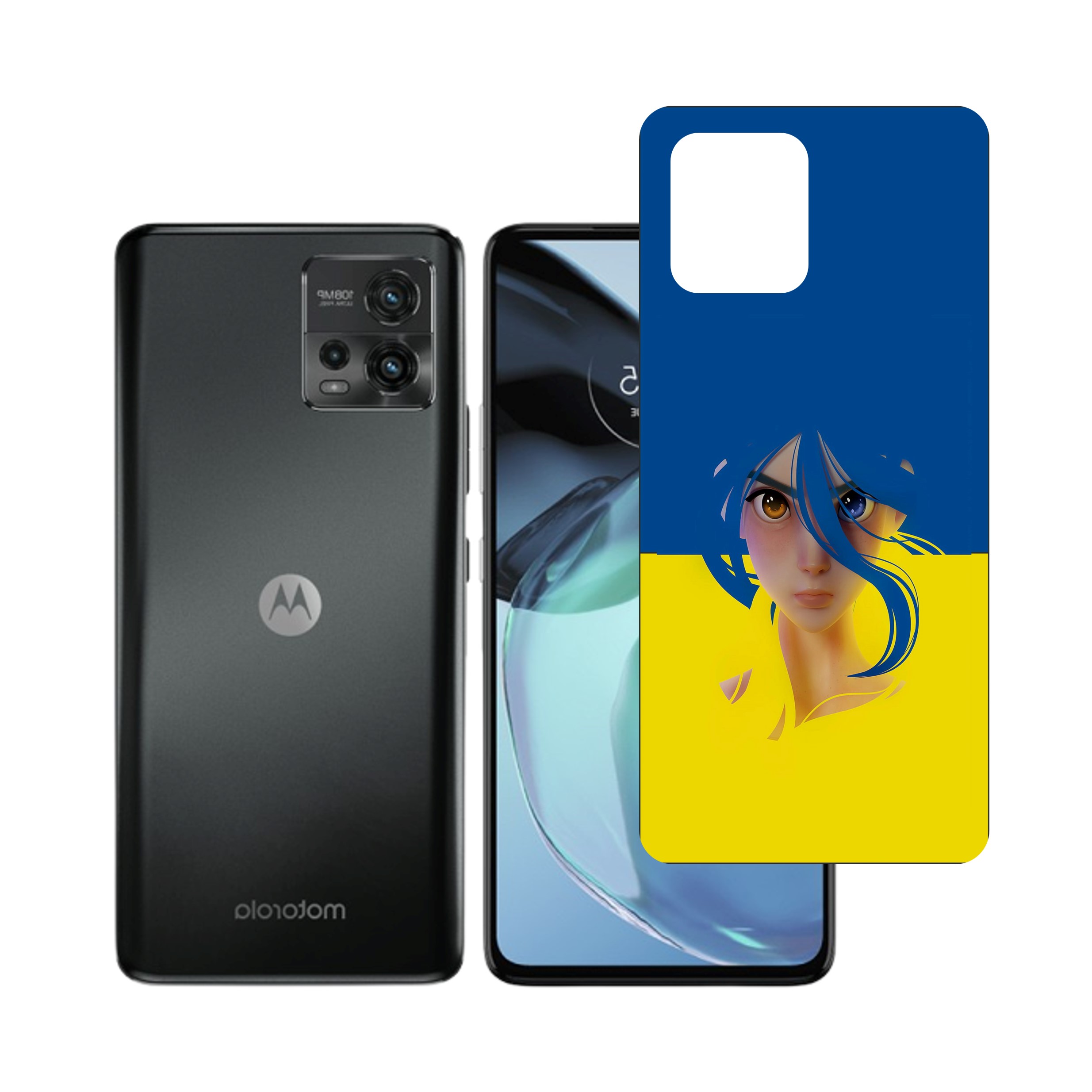 Motorola Moto G72 UV Embossed Touch Feel Design back Skin Protector for (Not a Tempered glass)