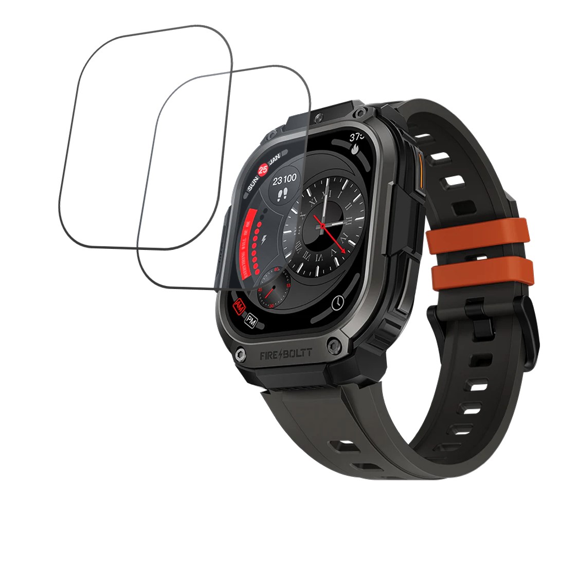 Fire Boltt Clickk Compatible Smartwatch Screen Protector (Pack of 02)