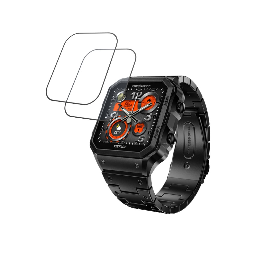 Fire Boltt Vintage Compatible Smartwatch Screen Protector (Pack of 02)