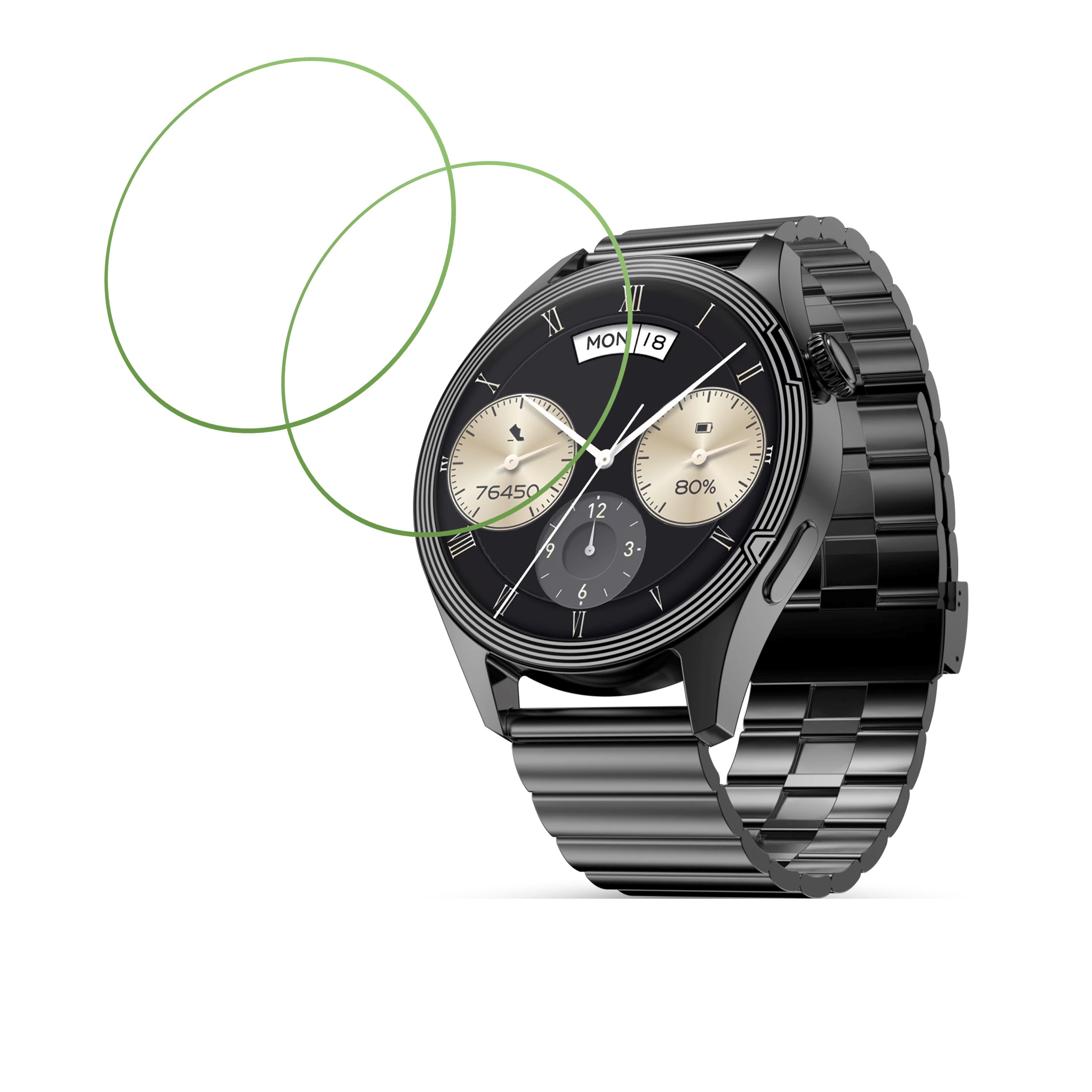 Pebble Carbon Smartwatch Screen Protector 9H Protective Compatible Flexible