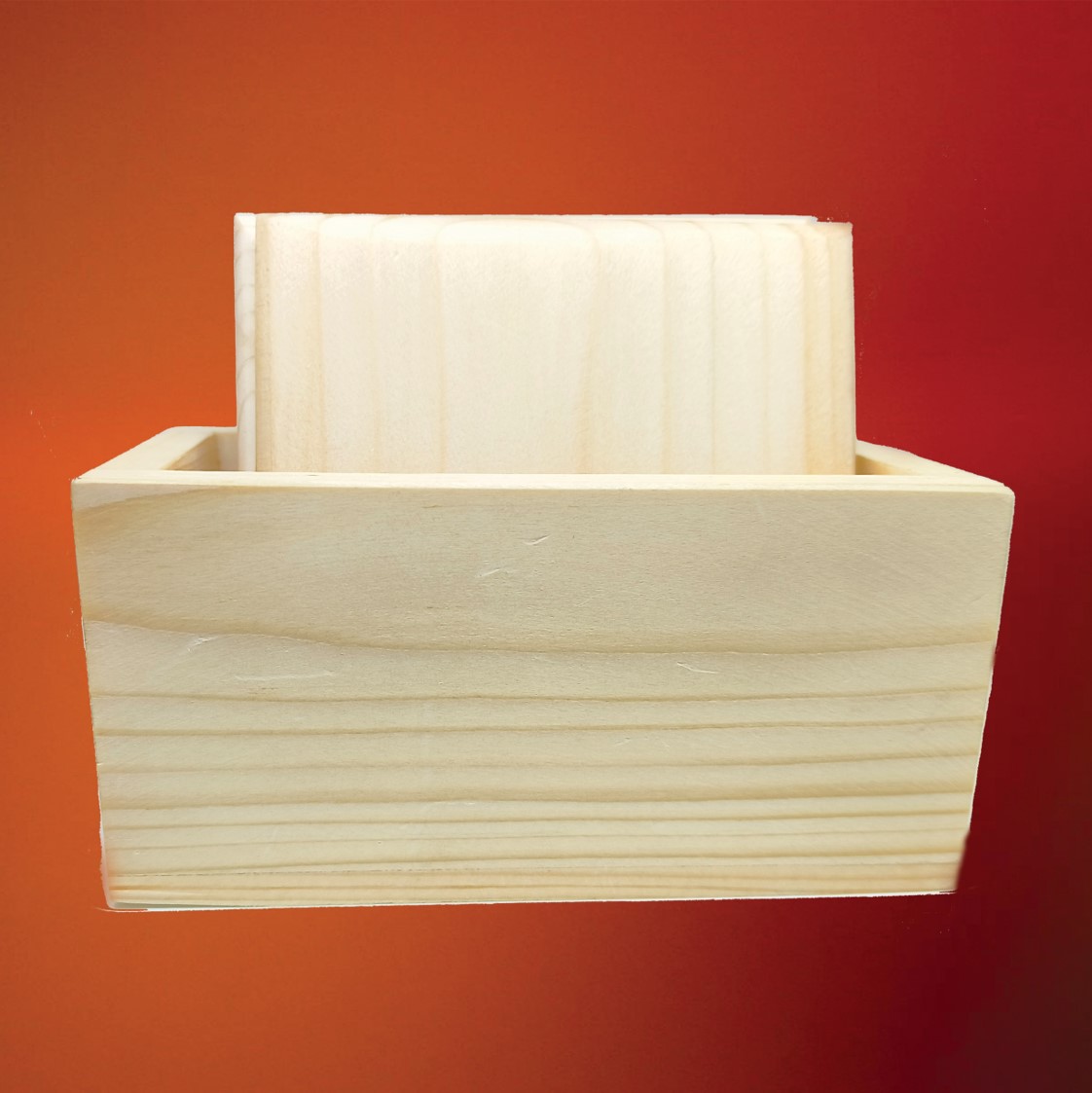 Square Plaine Design Natural Wooden Coasters for Your Drinks Beverages & Bar Glasses -(set of 4)