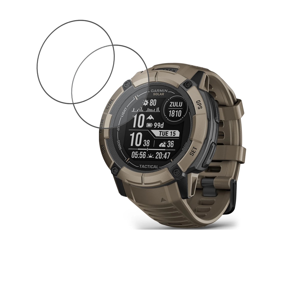 Garmin Instinct 2X Solar - Tactical Edition 50mm Compatible Smartwatch Screen Protector (Pack of 02)