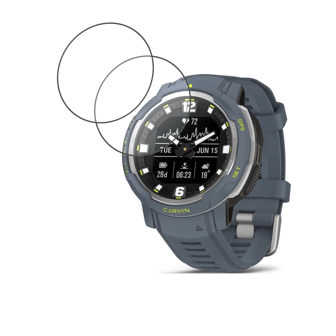 Garmin Instinct Crossover Solar - Tactical Edition 45 Compatible Smartwatch Screen Protector (Pack of 02)